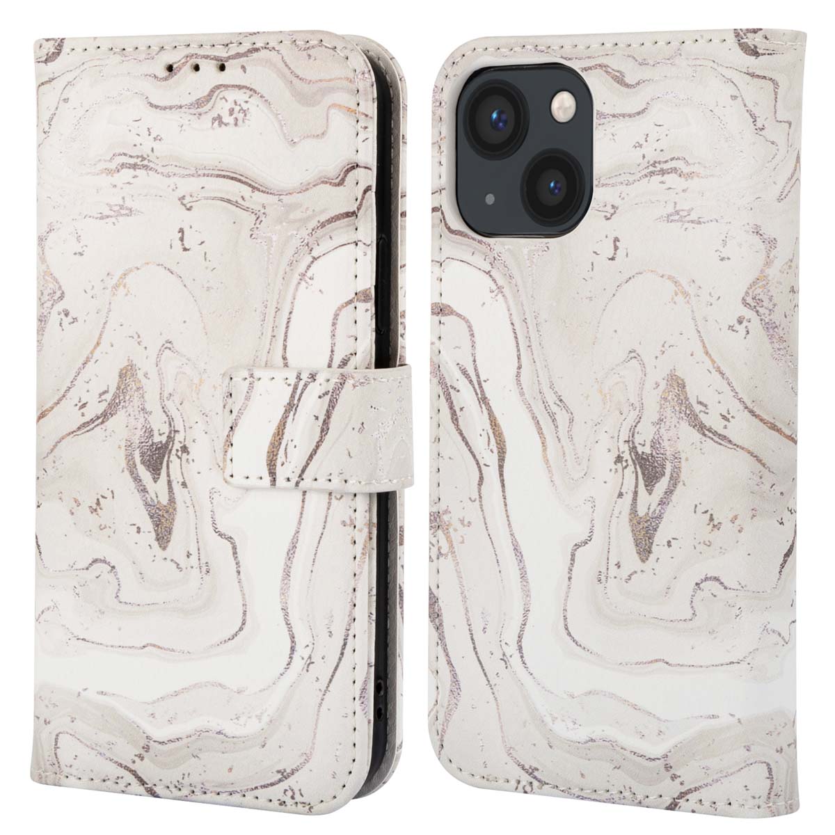 imoshion Design Klapphülle für das Apple iPhone 13 - Sandy Marble