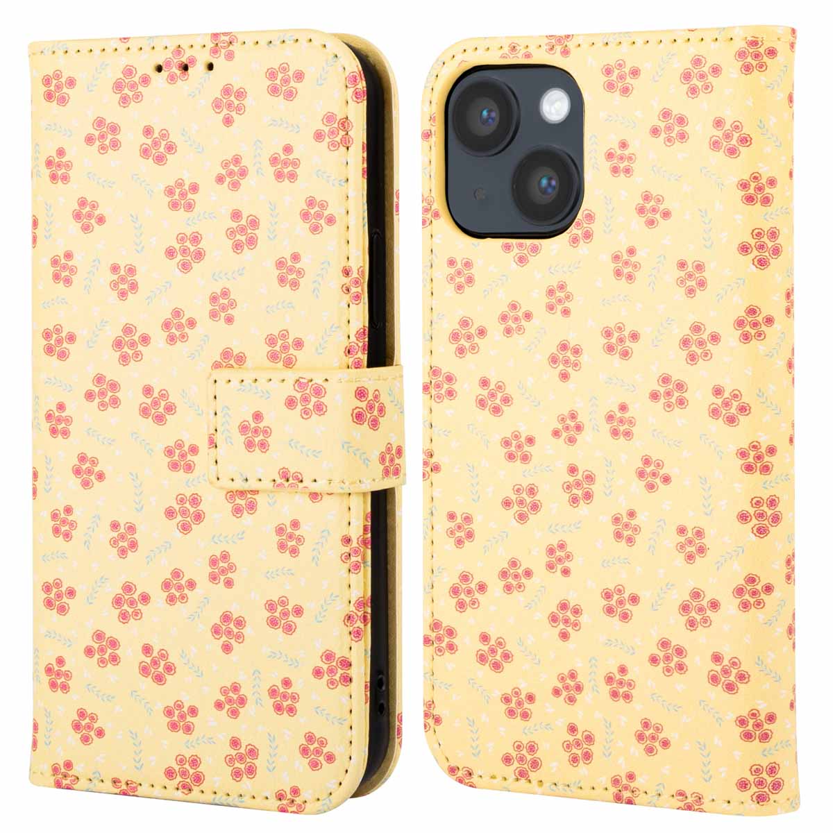 imoshion Design Klapphülle für das Apple iPhone 14 - Sunny Yellow Petite Flowers