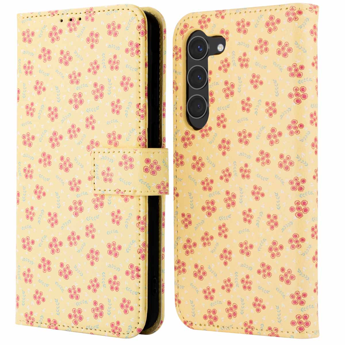imoshion Design Klapphülle für das Samsung Galaxy S23 - Sunny Yellow Petite Flowers