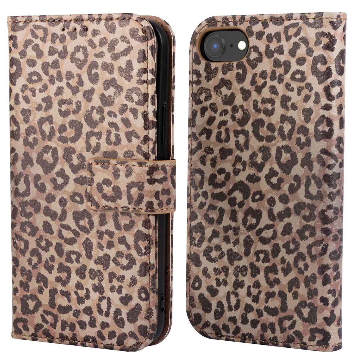 imoshion Design Klapphülle für das Apple iPhone SE (2022 / 2020) / 8 / 7 / 6(s) - Leopard Mood