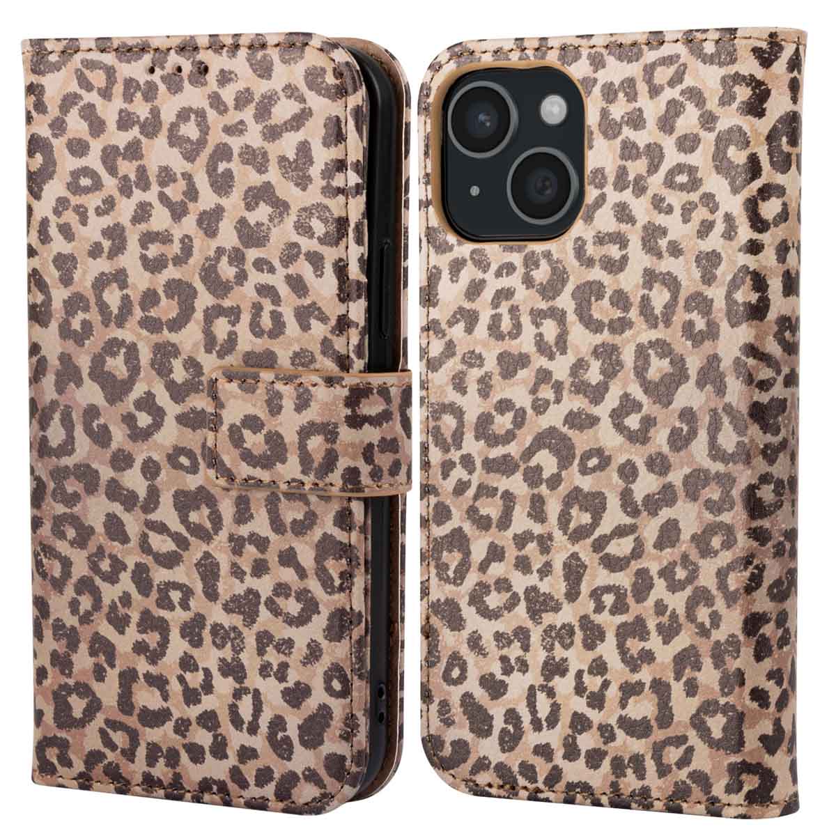 imoshion Design Klapphülle für das Apple iPhone 15 - Leopard Mood