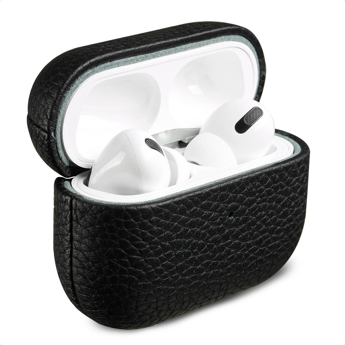 Accezz Echtleder Case für das Apple AirPods Pro 2 - Schwarz