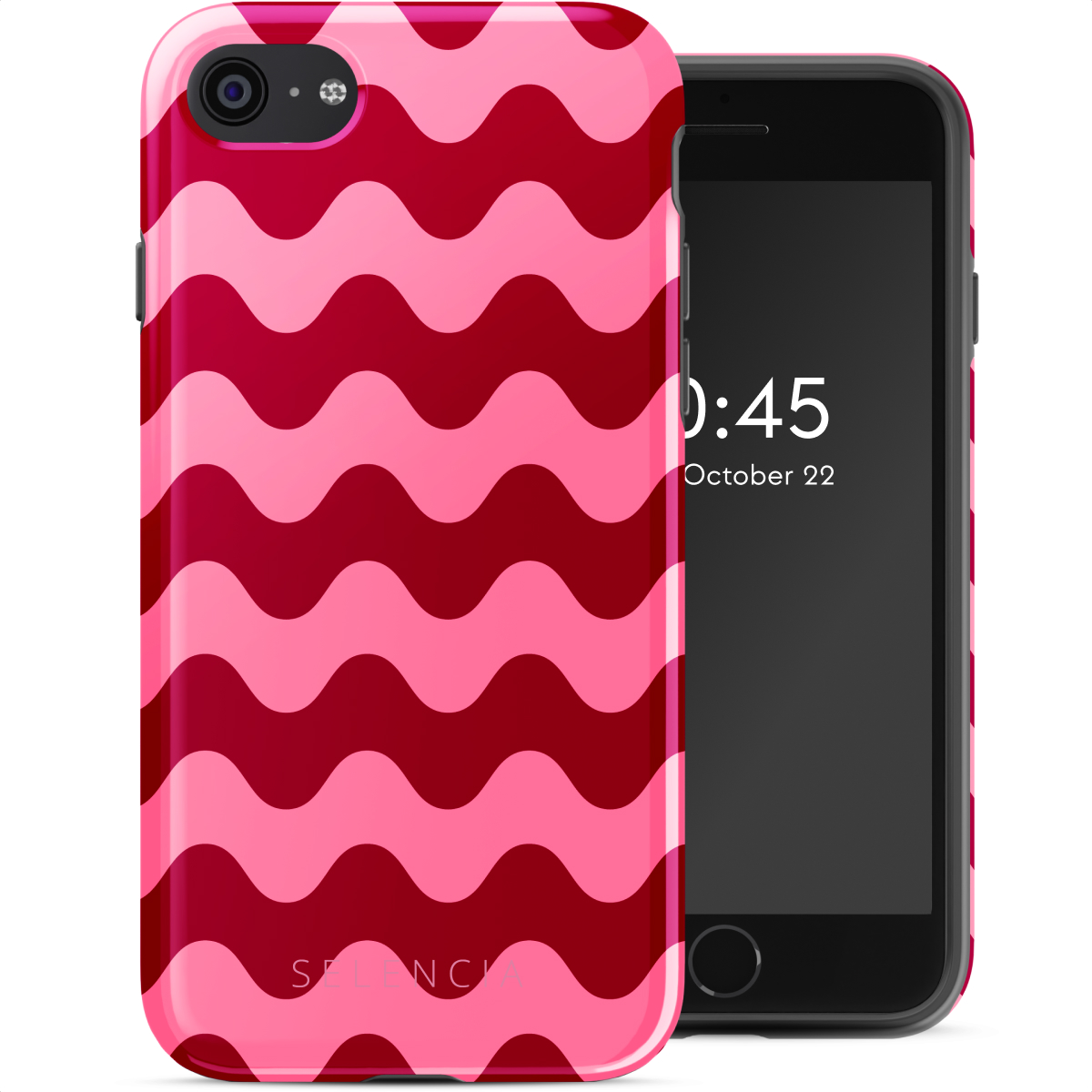 Selencia Vivid Back Cover für das Apple iPhone SE (2022 / 2020) / 8 / 7 / 6(s) - Wave Vibes Lipstick