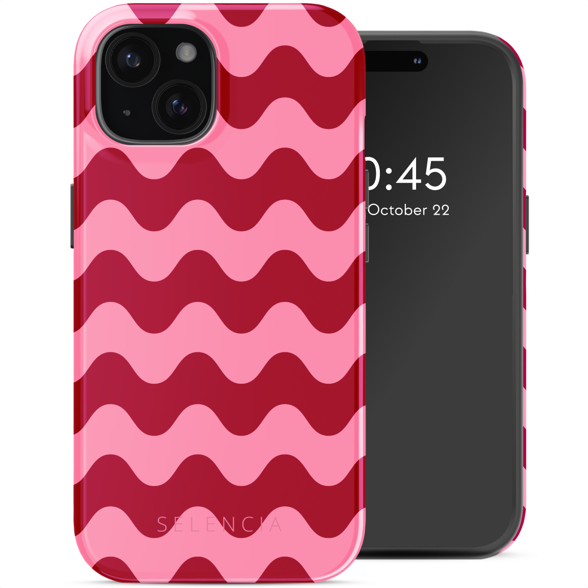 Selencia Vivid Rückabdeckung mit MagSafe für das Apple iPhone 15 - Wave Vibes Lipstick