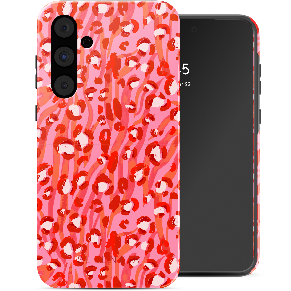 Selencia Vivid Back Cover für das Samsung Galaxy A55 - Wild Spots Lipstick
