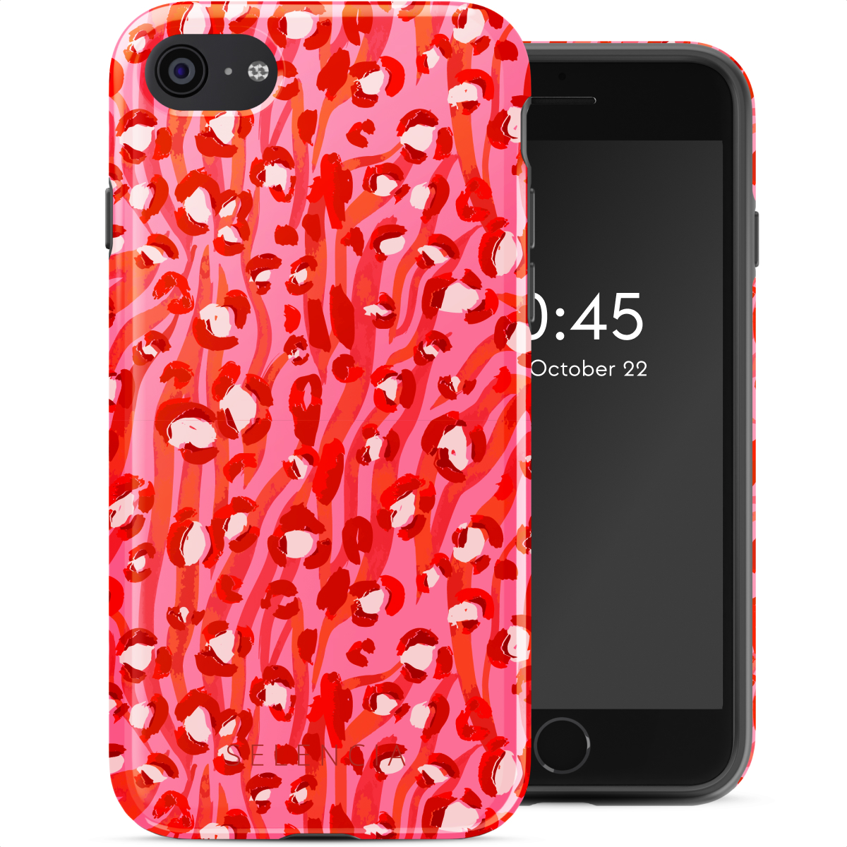 Selencia Vivid Back Cover für das Apple iPhone SE (2022 / 2020) / 8 / 7 - Wild Spots Lipstick