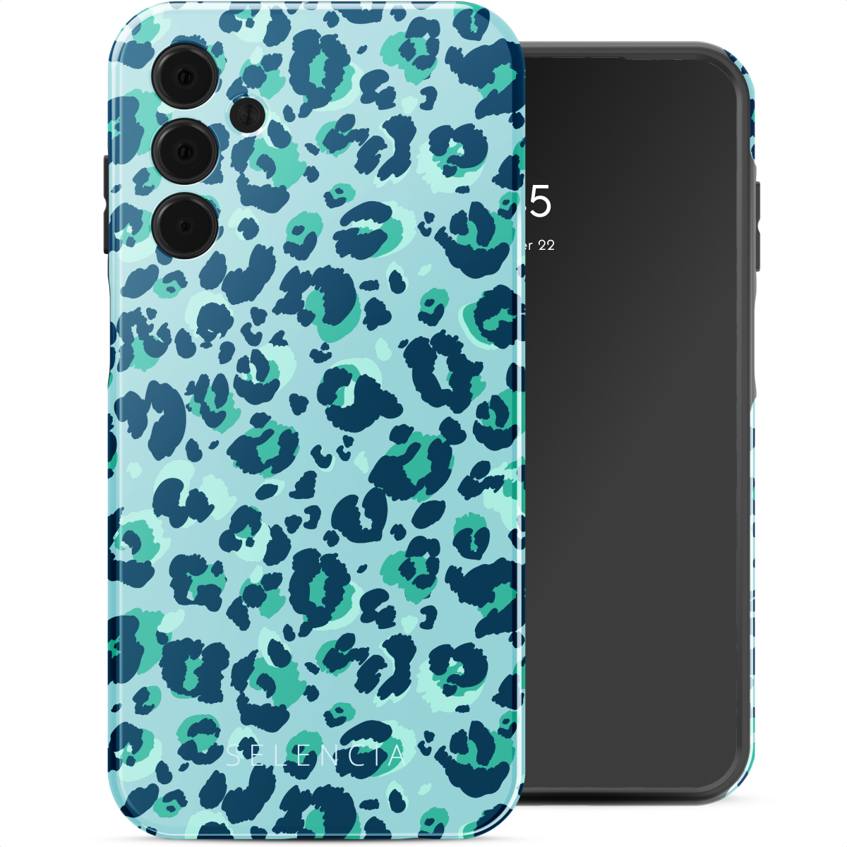 Selencia Vivid Back Cover für das Samsung Galaxy A15 (5G/4G) - Wild Spots Light Blue