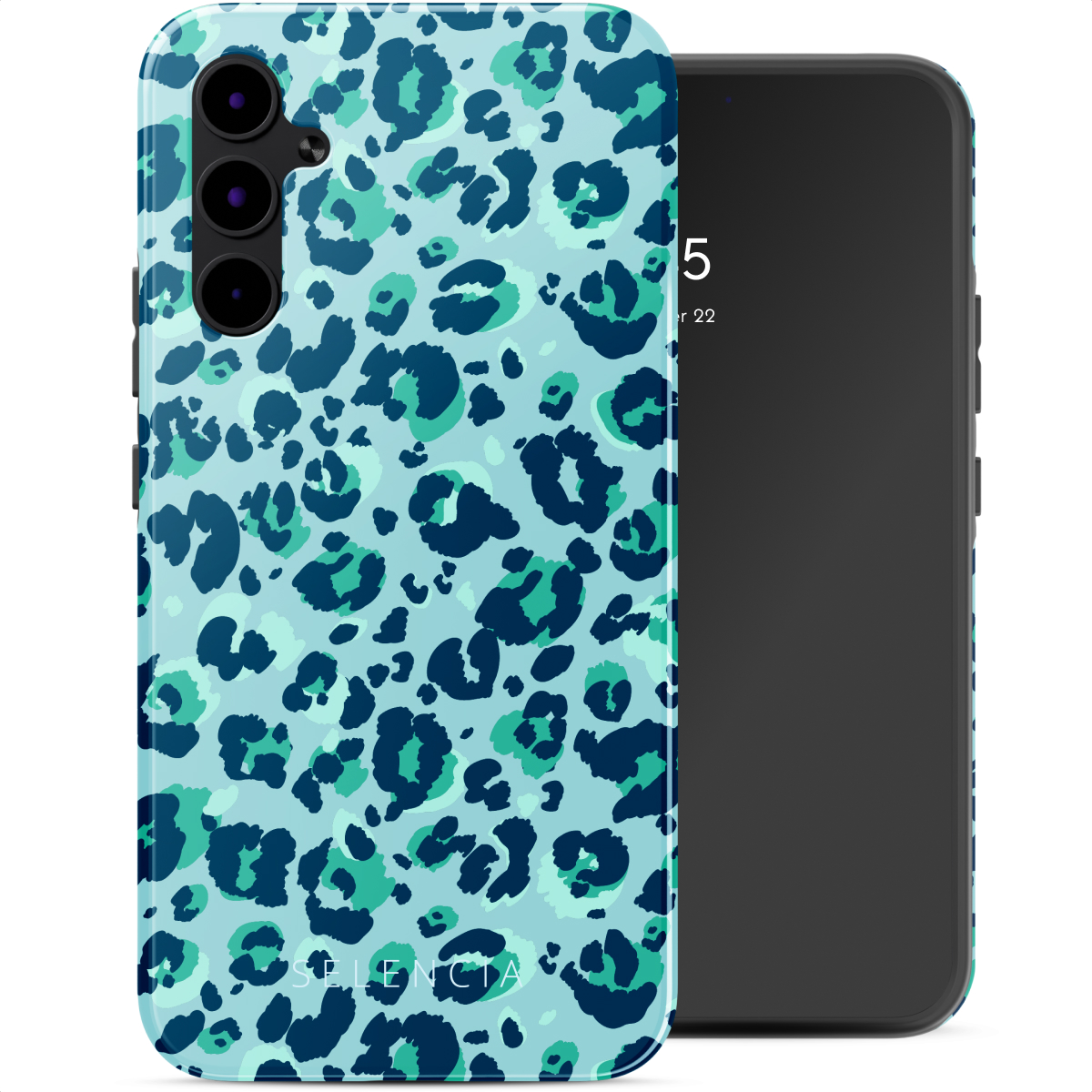 Selencia Vivid Back Cover für das Samsung Galaxy A34 (5G) - Wild Spots Light Blue