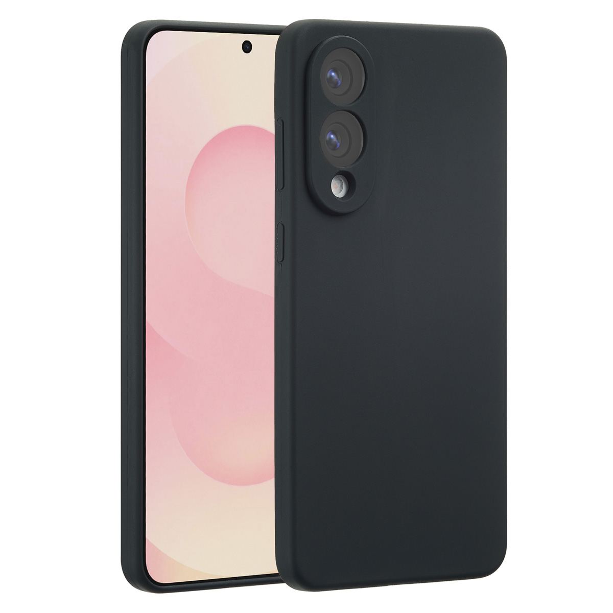 Accezz Liquid Silikoncase mit MagSafe für das Samsung Galaxy S25 Edge - Schwarz