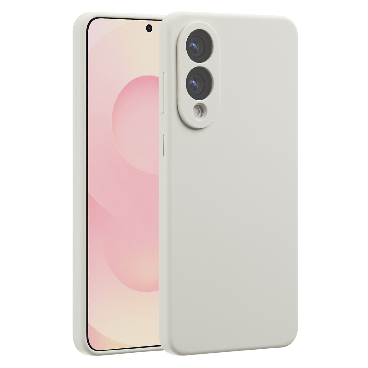Accezz Liquid Silikoncase mit MagSafe für das Samsung Galaxy S25 Edge - Stone