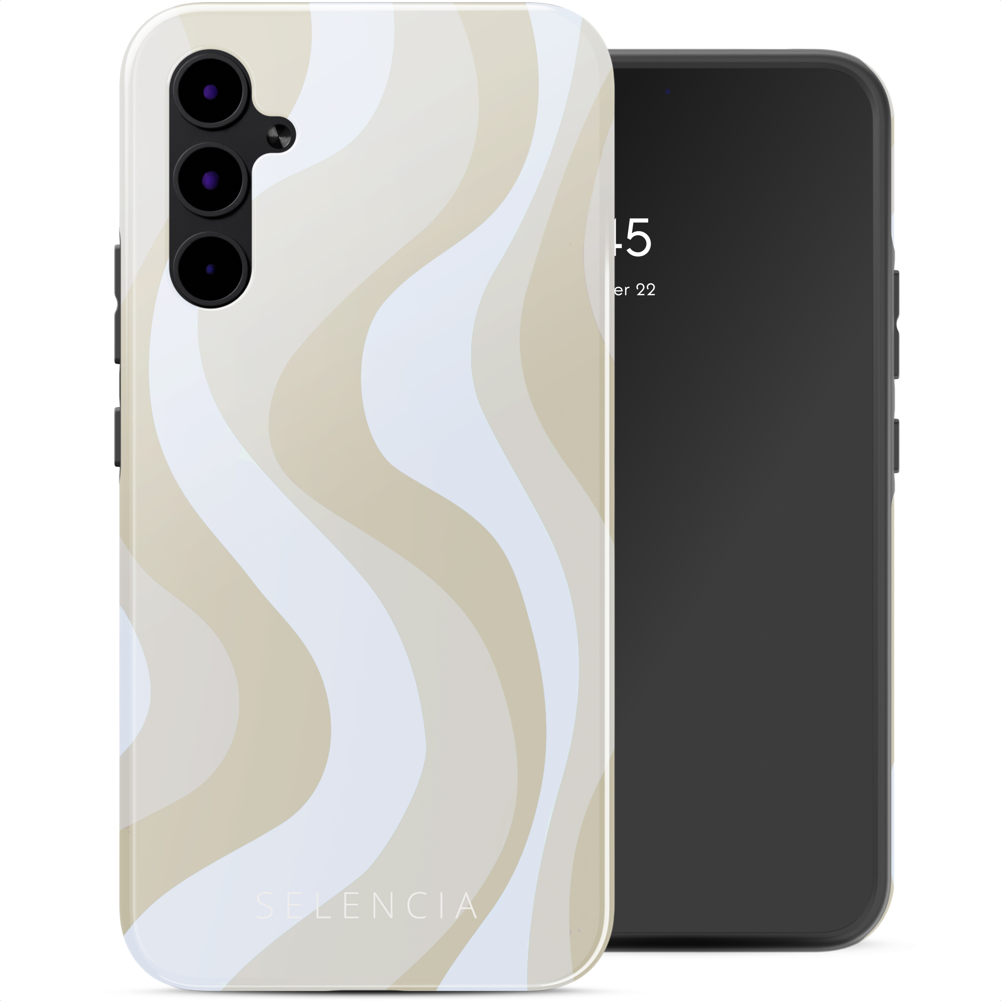 Selencia Vivid Back Cover für das Samsung Galaxy A34 (5G) - Desert Waves Beige