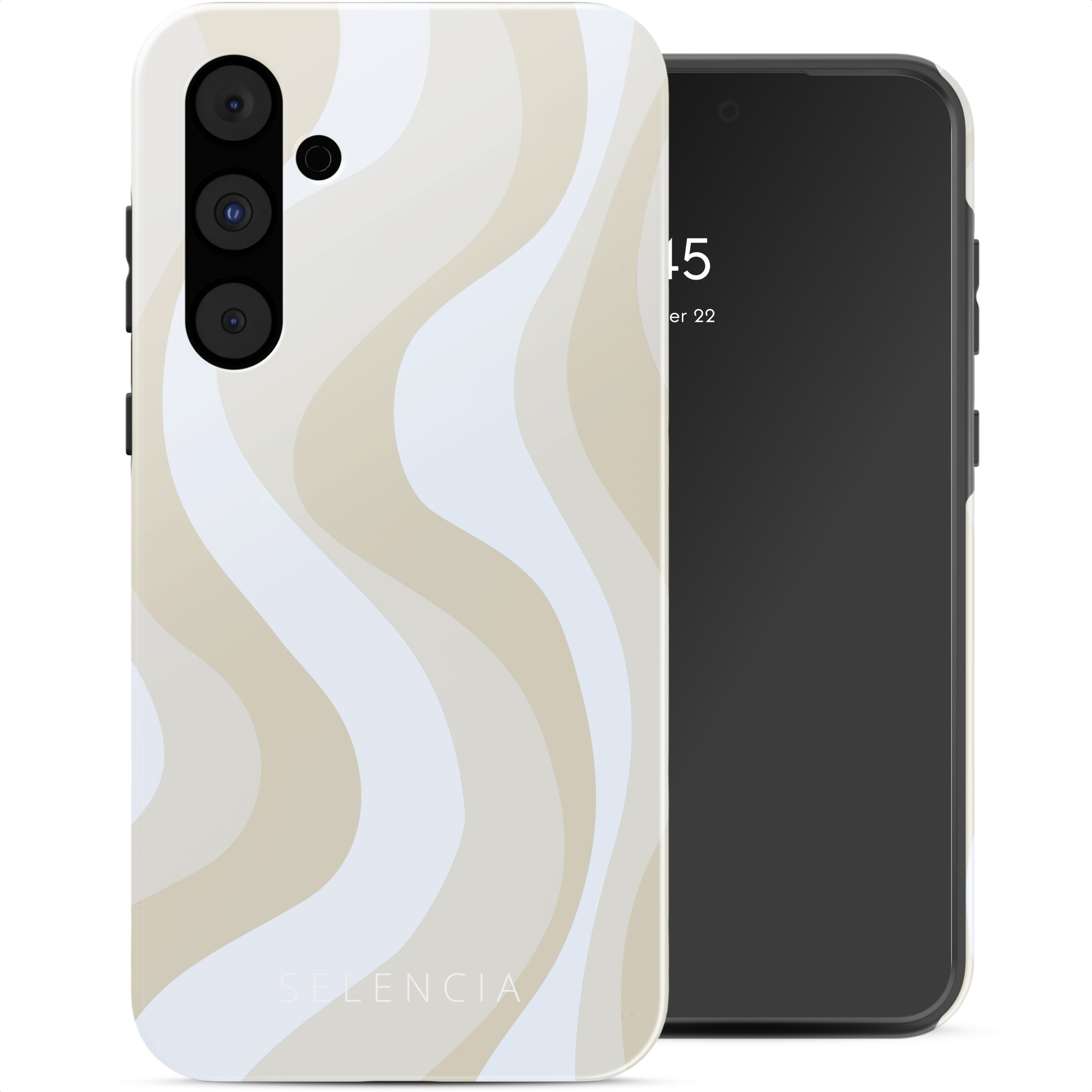 Selencia Vivid Back Cover für das Samsung Galaxy A55 - Desert Waves Beige
