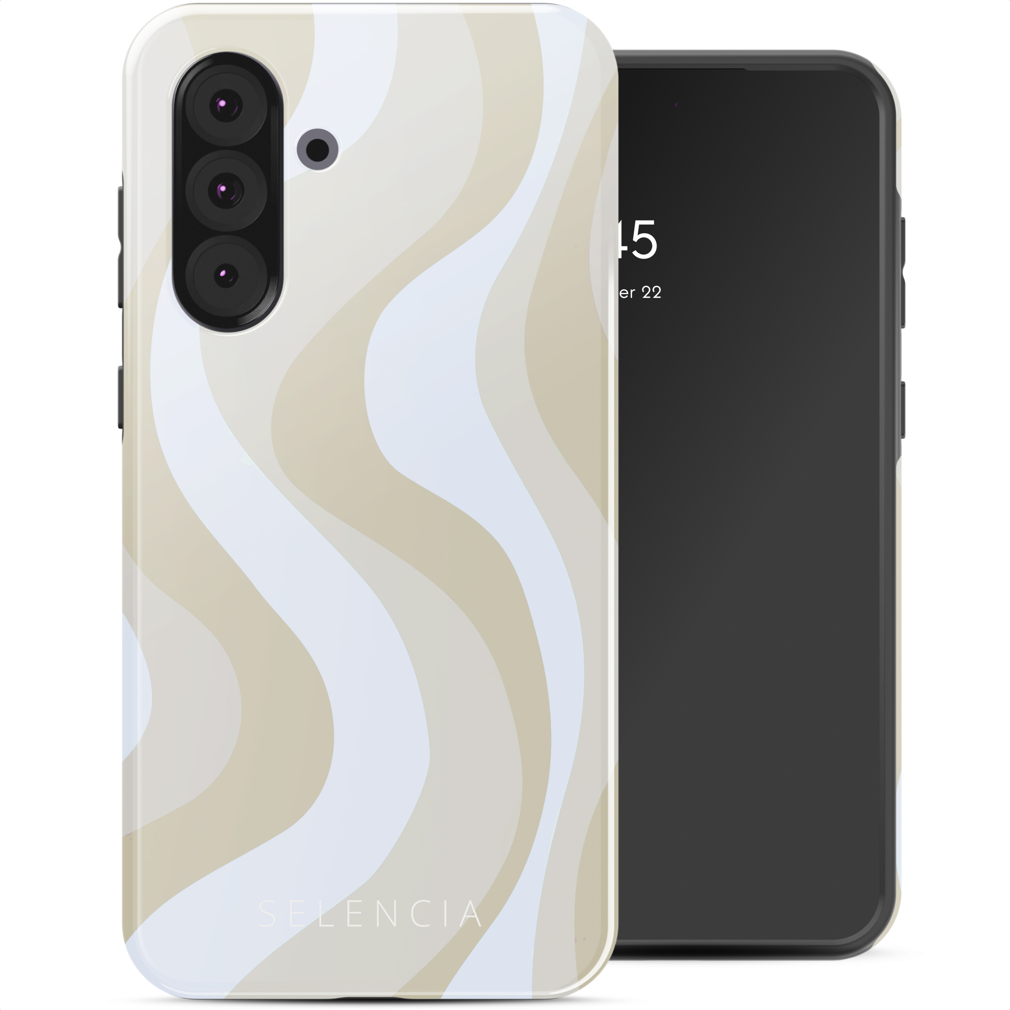 Selencia Vivid Back Cover für das Samsung Galaxy A36 / A56 - Desert Waves Beige