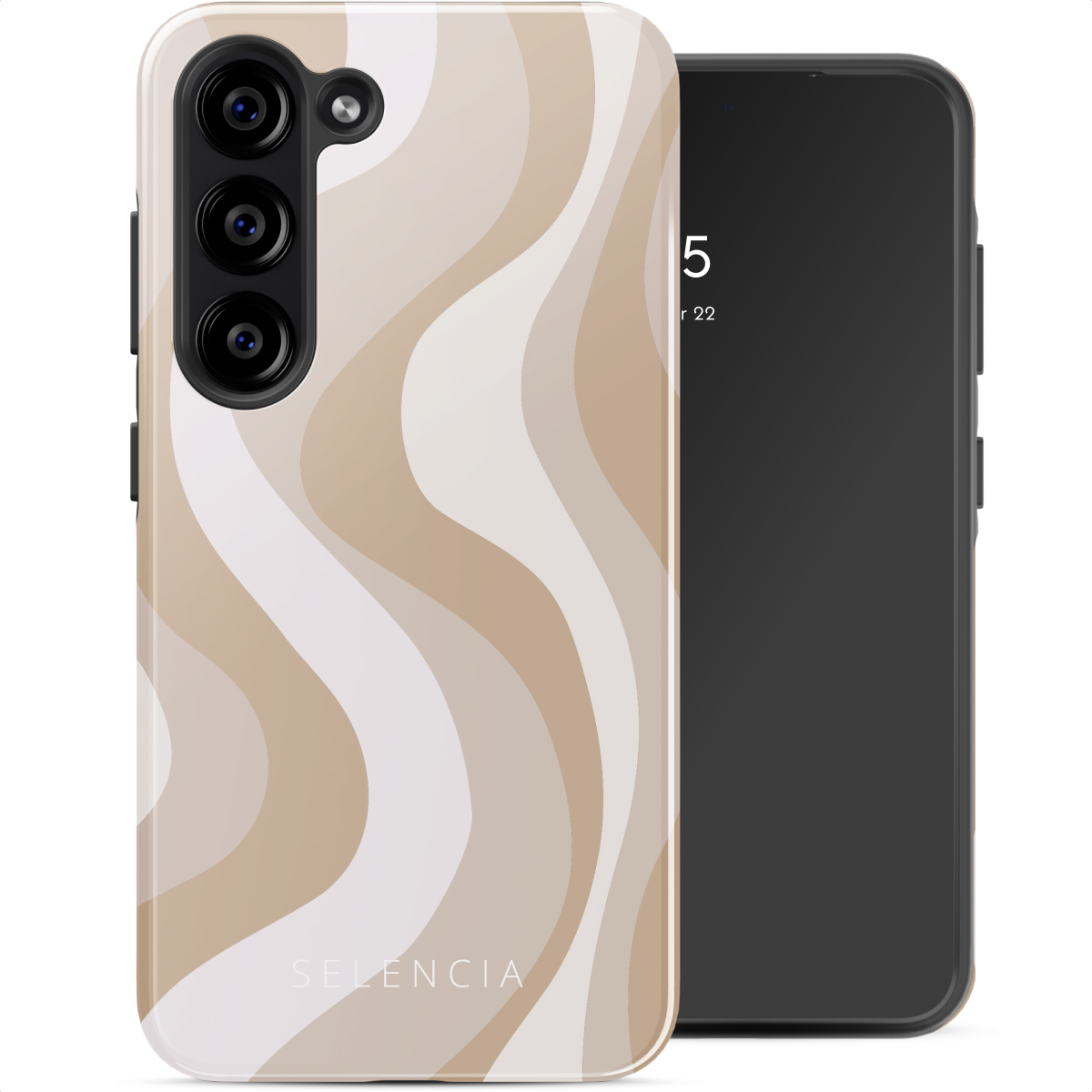 Selencia Vivid Back Cover für das Samsung Galaxy S23 - Desert Waves Beige