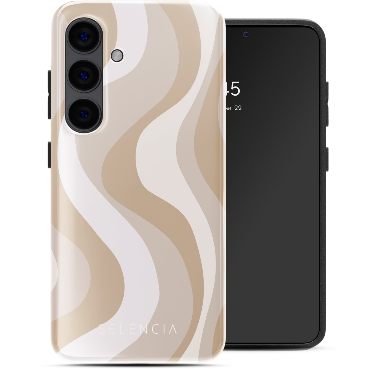 Selencia Vivid Back Cover für das Samsung Galaxy S24 - Desert Waves Beige