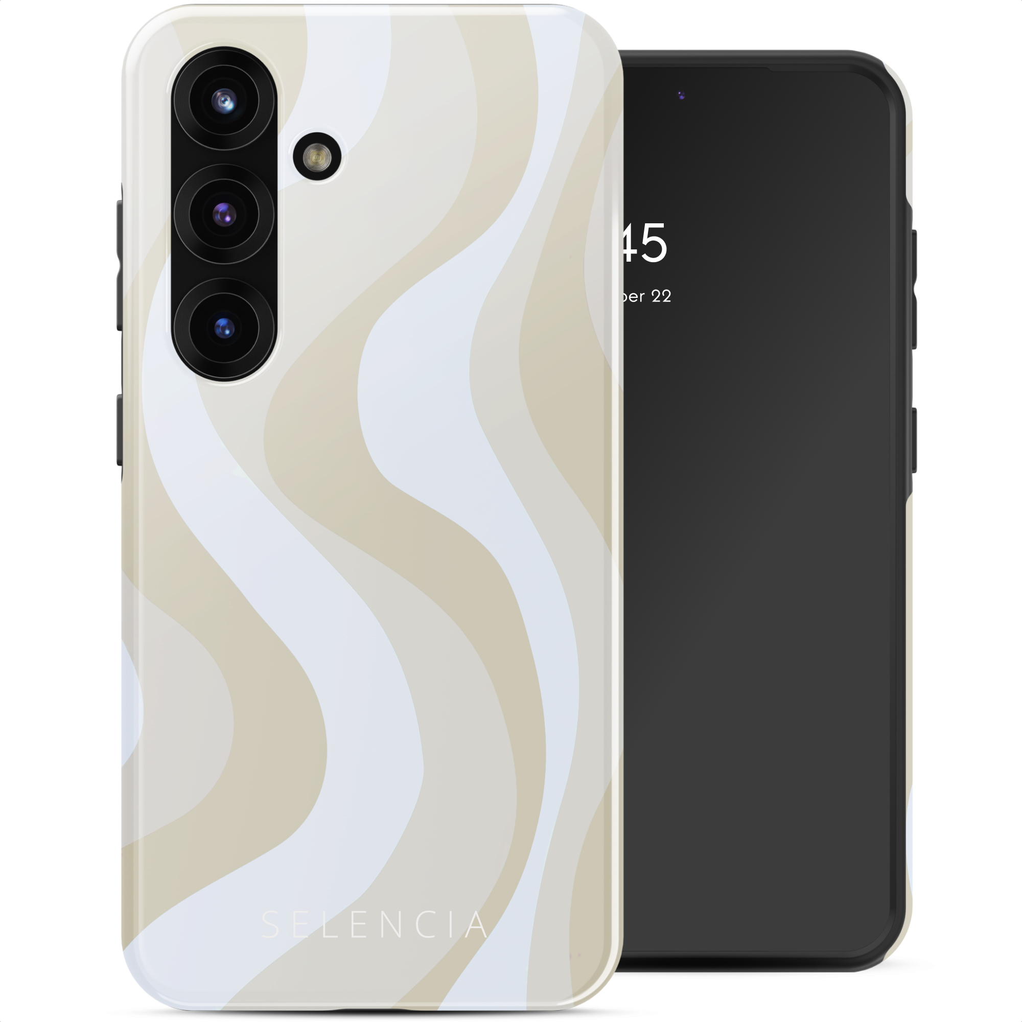 Selencia Vivid Back Cover für das Samsung Galaxy S25 - Desert Waves Beige