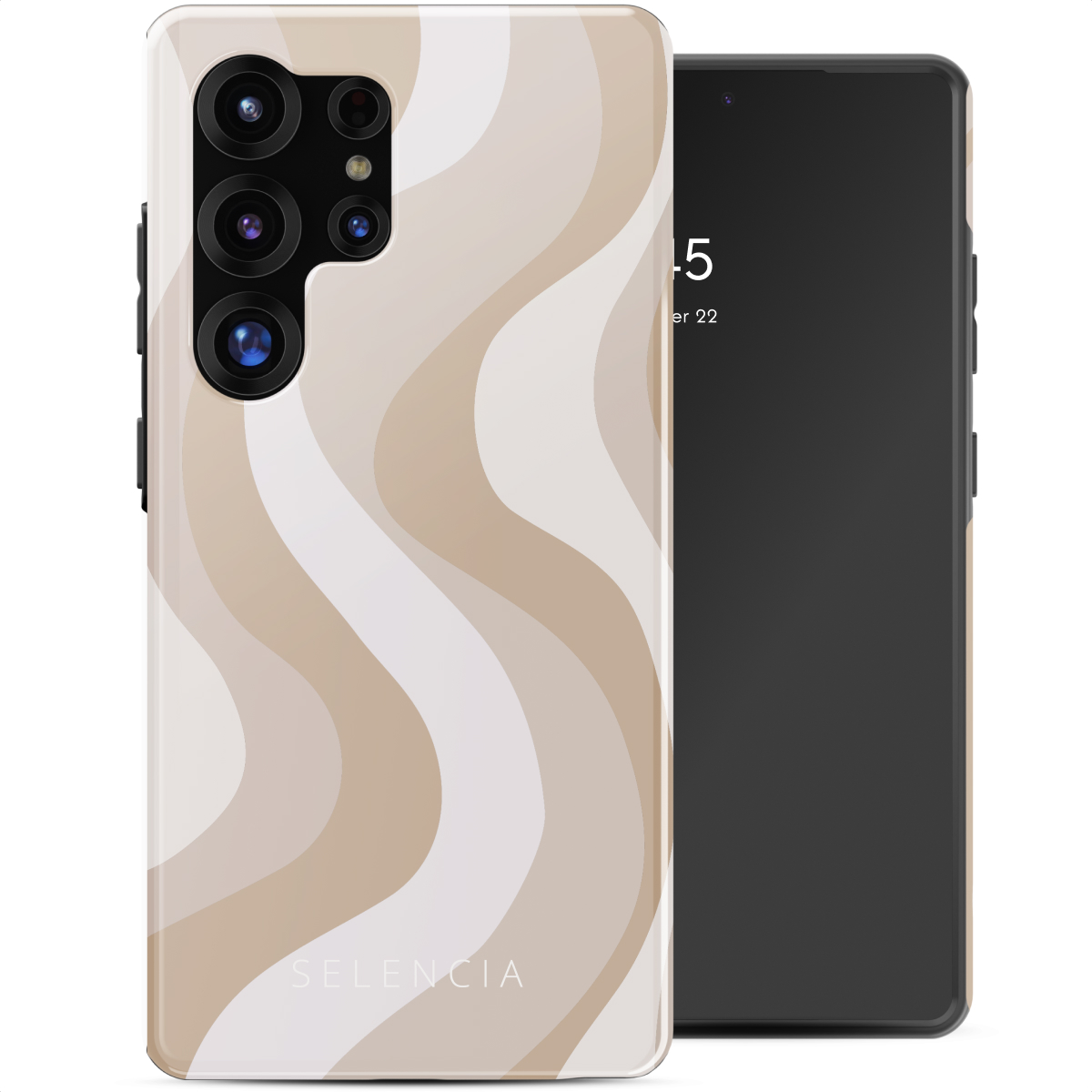 Selencia Vivid Back Cover für das Samsung Galaxy S25 Ultra - Desert Waves Beige