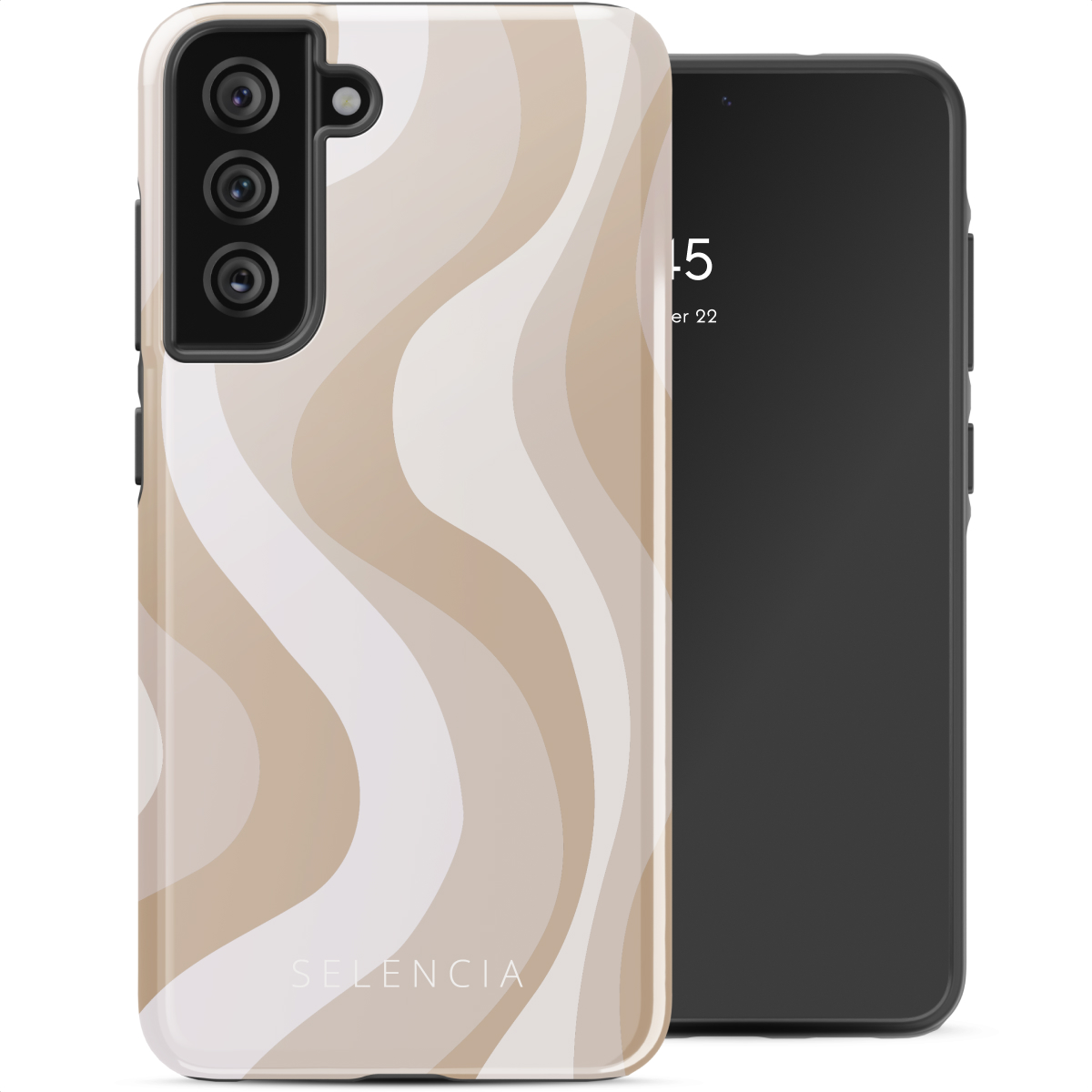 Selencia Vivid Back Cover für das Samsung Galaxy S21 FE - Desert Waves Beige