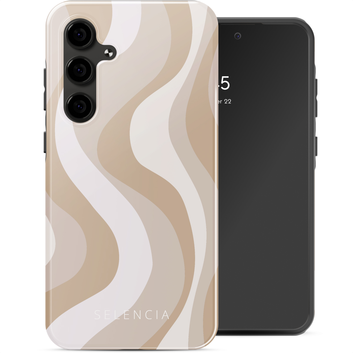 Selencia Vivid Back Cover für das Samsung Galaxy S24 FE - Desert Waves Beige