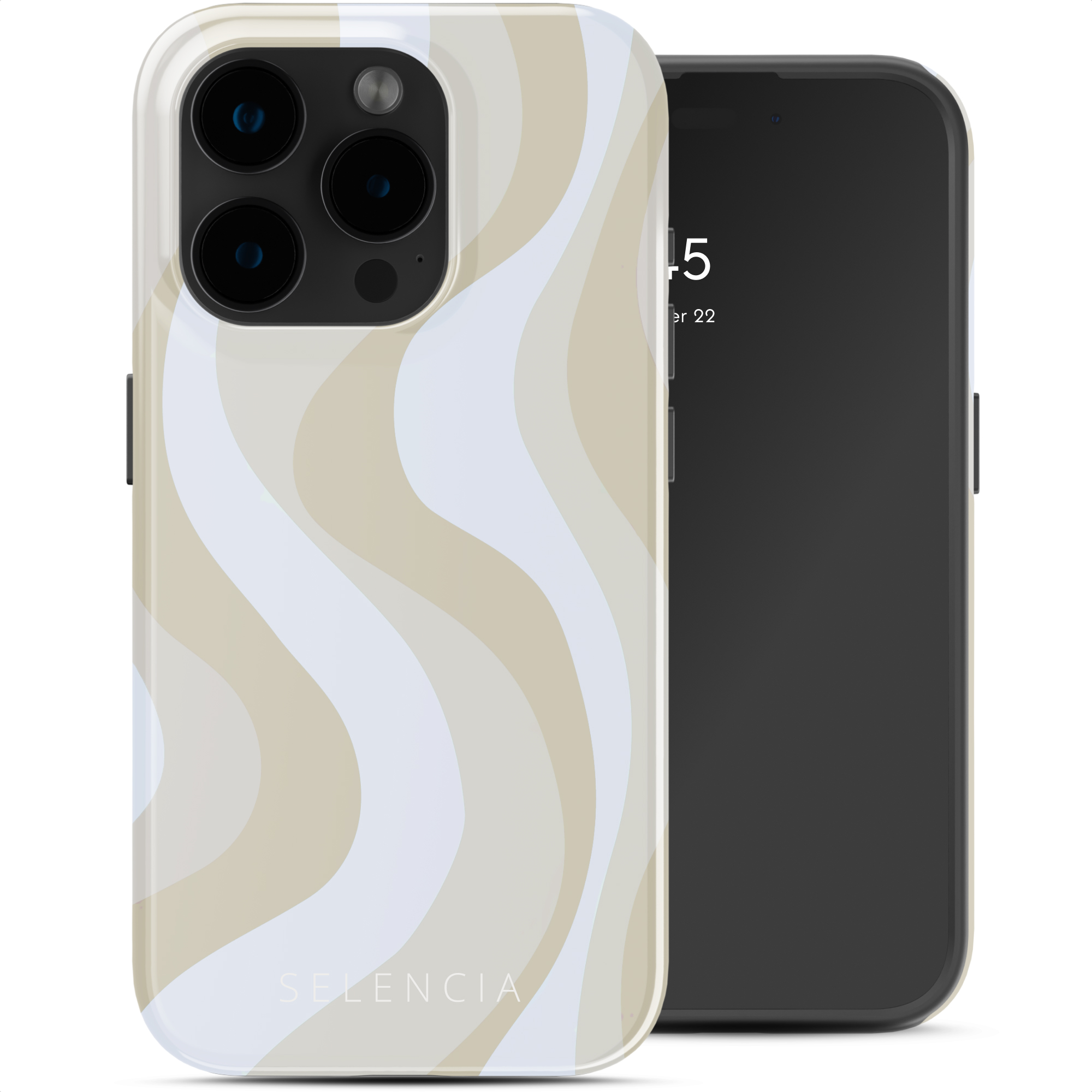 Selencia Vivid Rückabdeckung mit MagSafe für das Apple iPhone 15 Pro - Desert Waves Beige