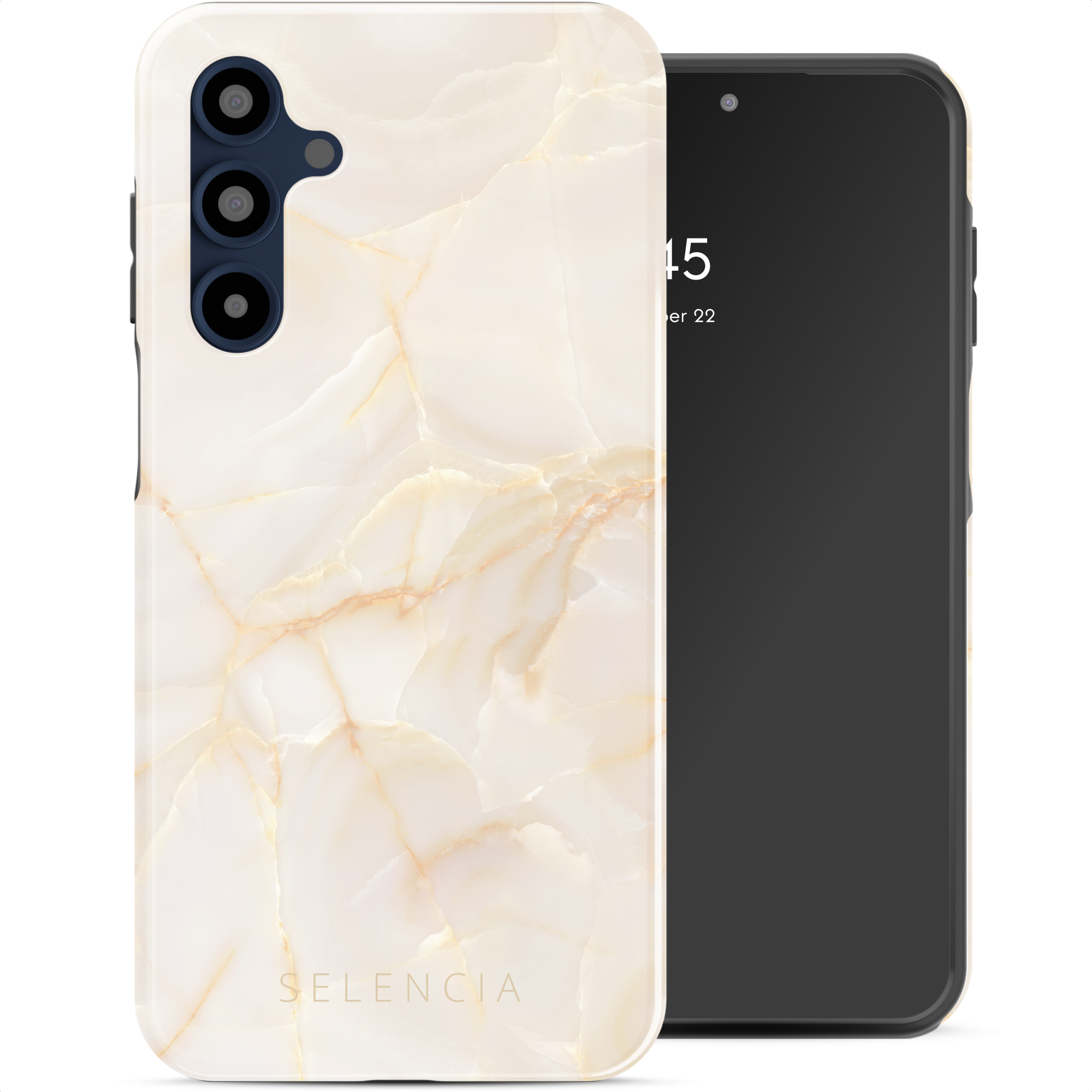 Selencia Vivid Back Cover für das Samsung Galaxy A16 - Golden Beige Marble