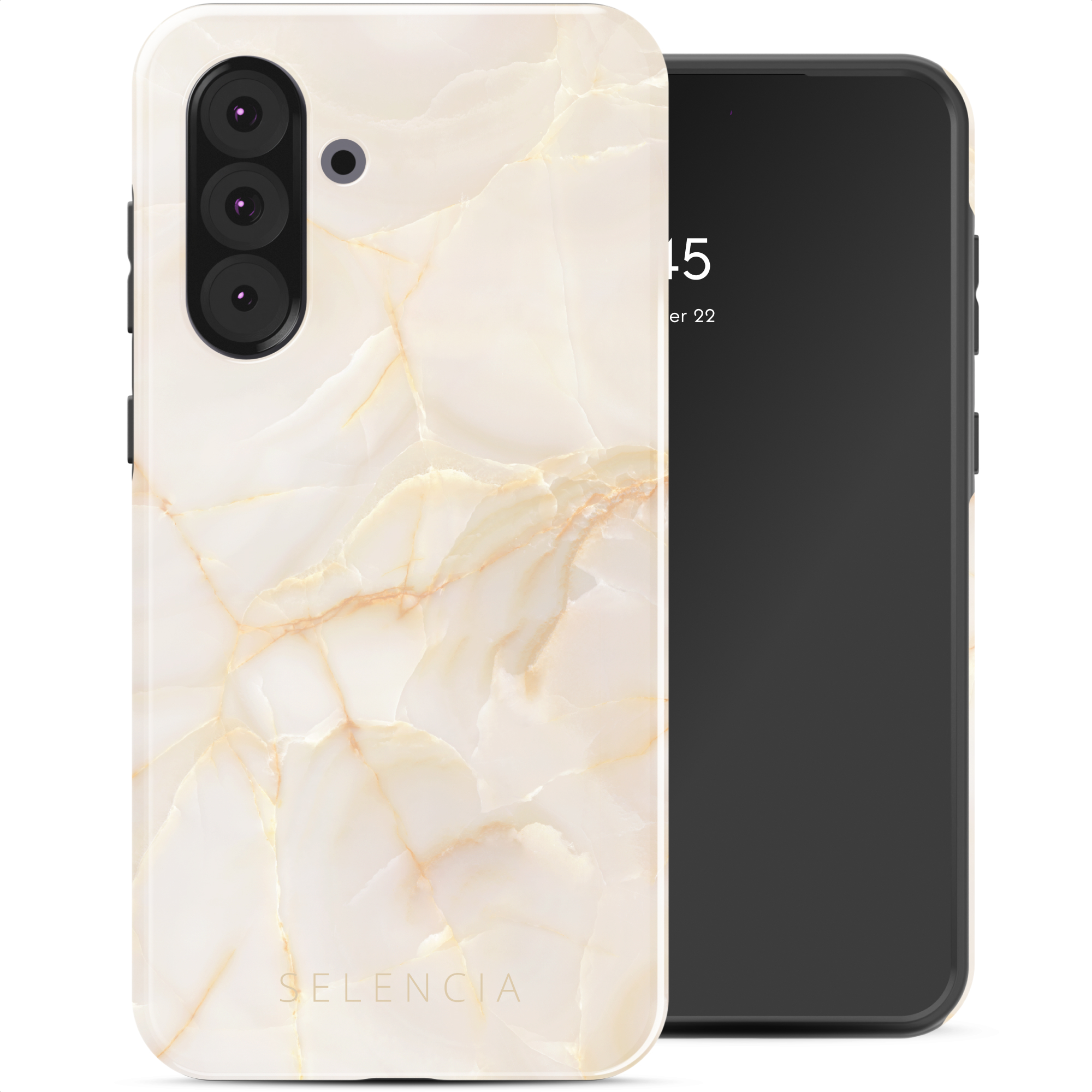 Selencia Vivid Back Cover für das Samsung Galaxy A36 / A56 - Golden Beige Marble