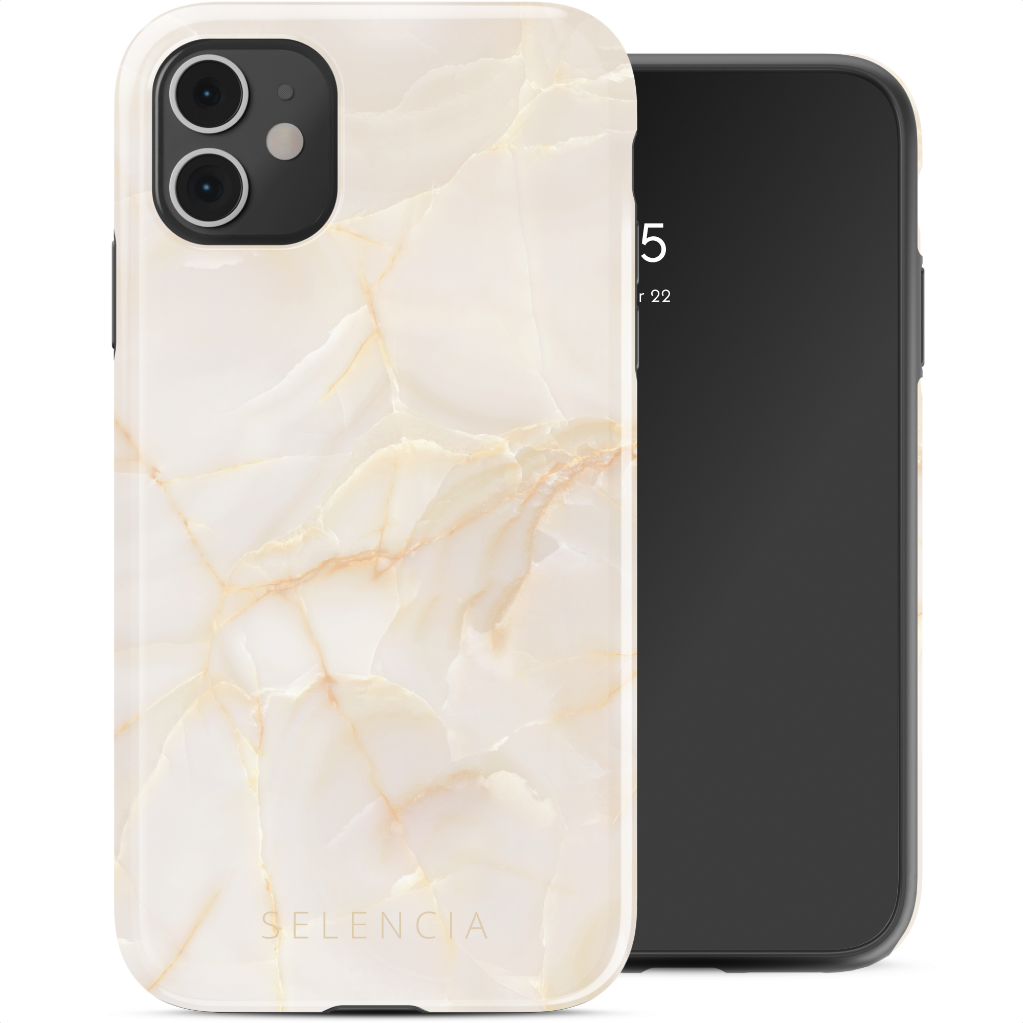Selencia Vivid Back Cover für das Apple iPhone 11 - Golden Beige Marble