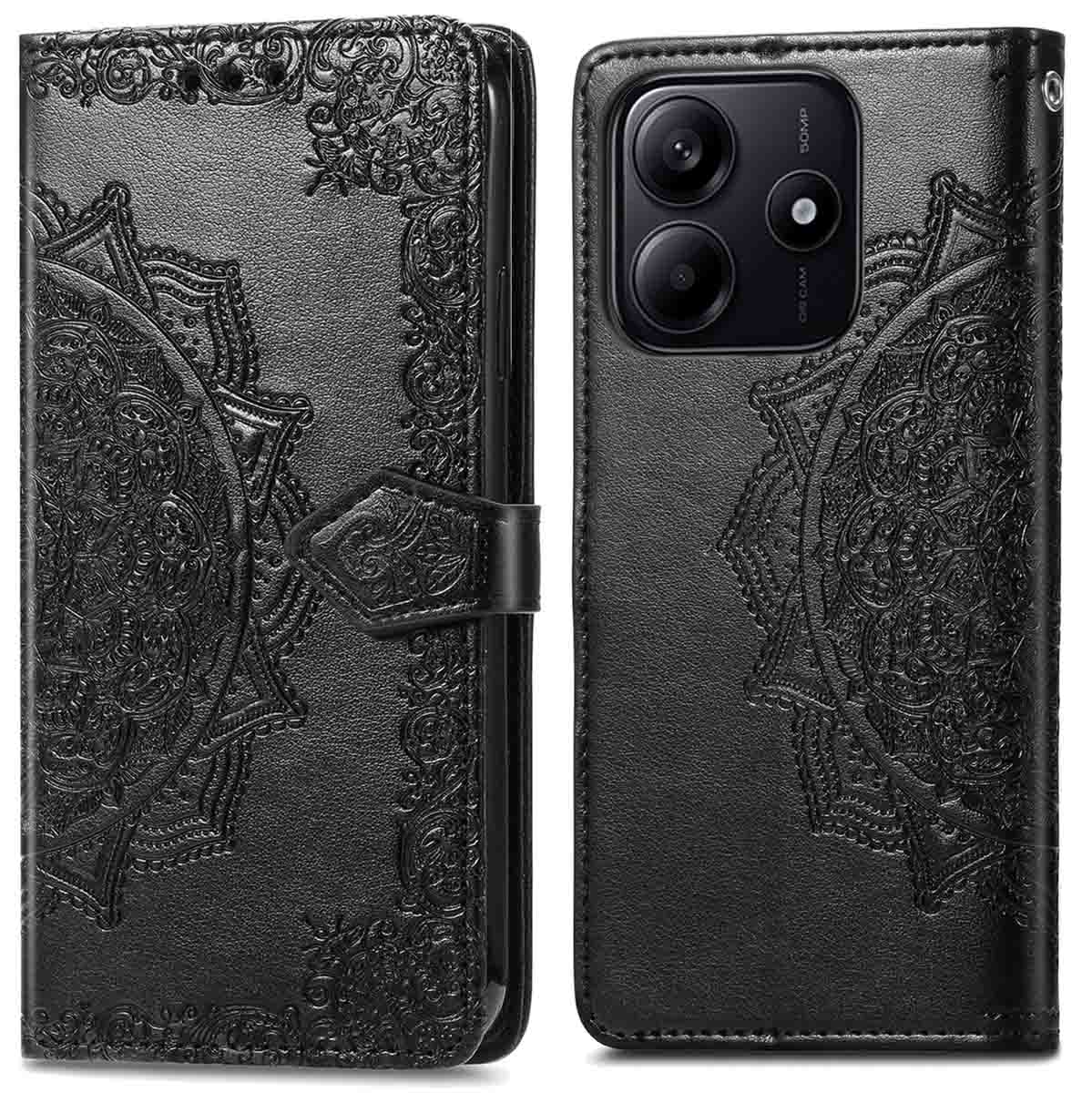 imoshion Mandala Klapphülle für das Xiaomi Redmi Note 14 (5G) - Schwarz
