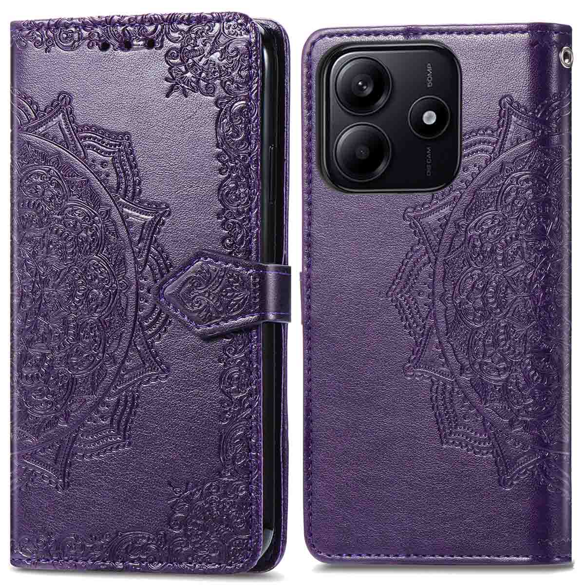 imoshion Mandala Klapphülle für das Xiaomi Redmi Note 14 (5G) - Violett