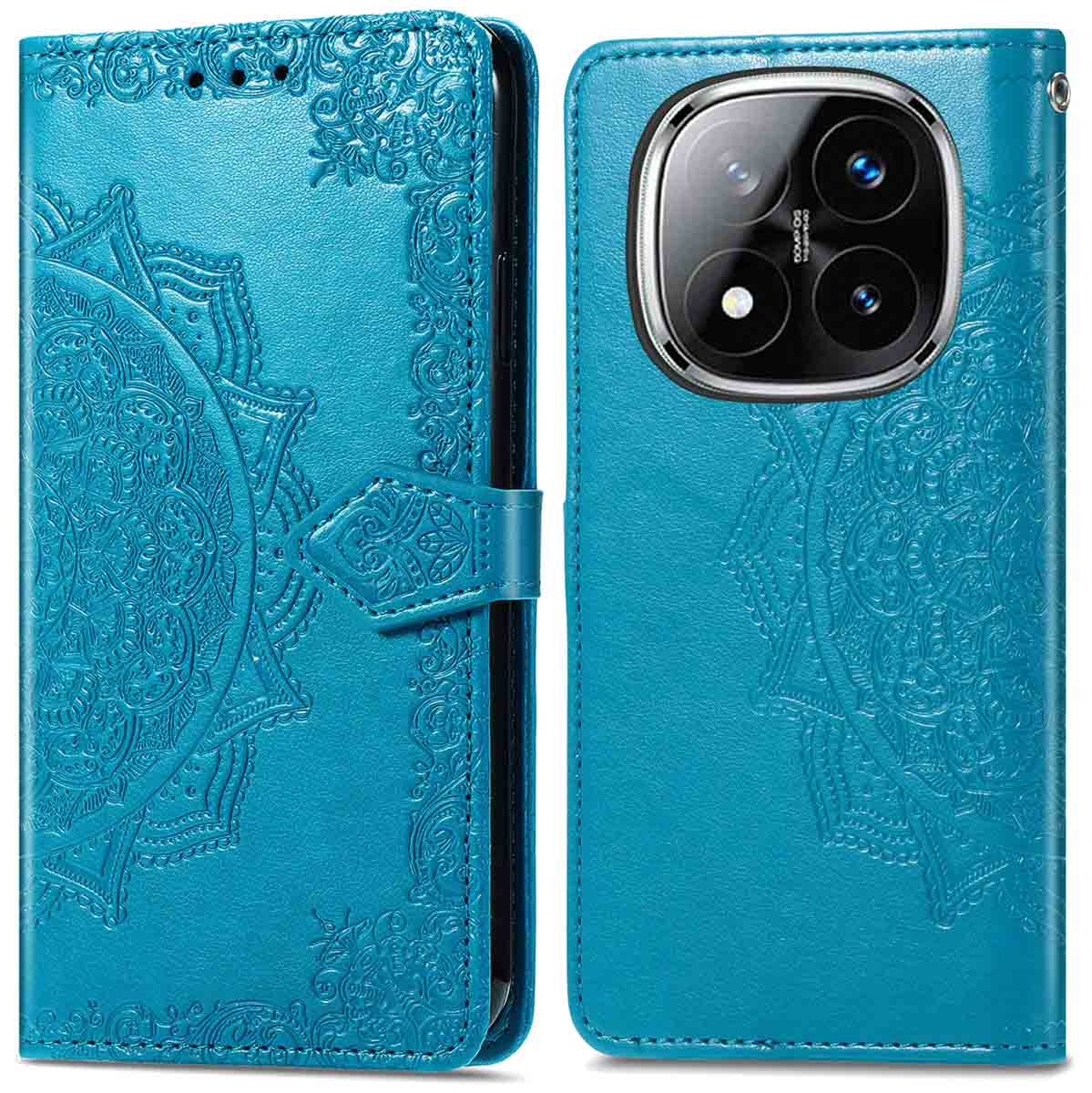 imoshion Mandala Klapphülle für das Xiaomi Redmi Note 14 Pro (5G) - Türkis
