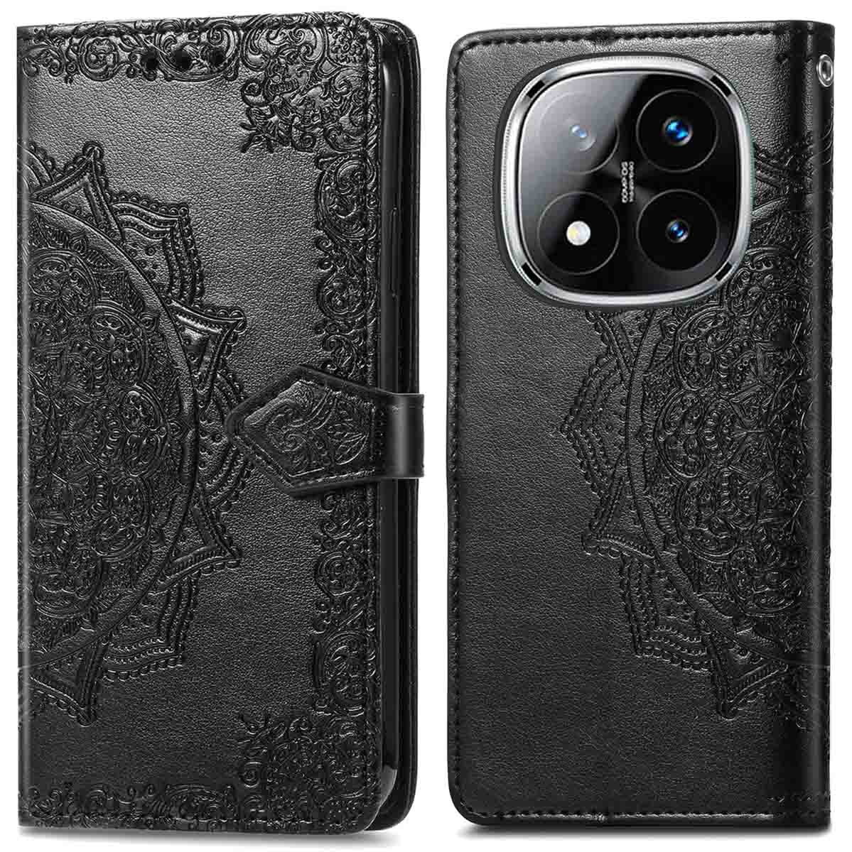 imoshion Mandala Klapphülle für das Xiaomi Redmi Note 14 Pro (5G) - Schwarz