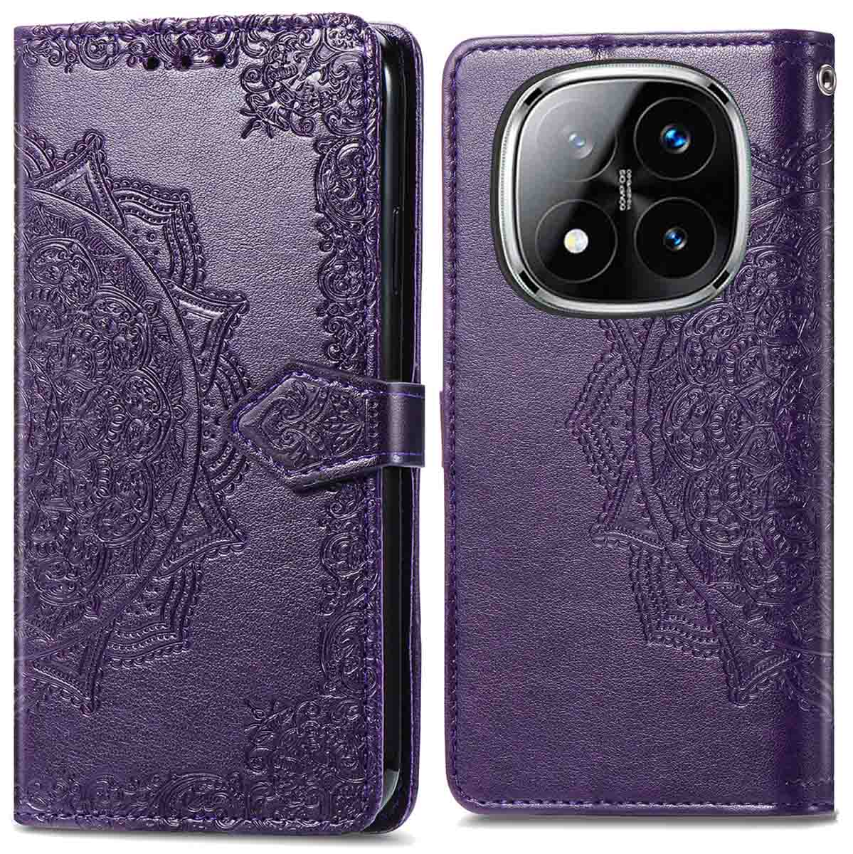 imoshion Mandala Klapphülle für das Xiaomi Redmi Note 14 Pro Plus (5G) - Violett