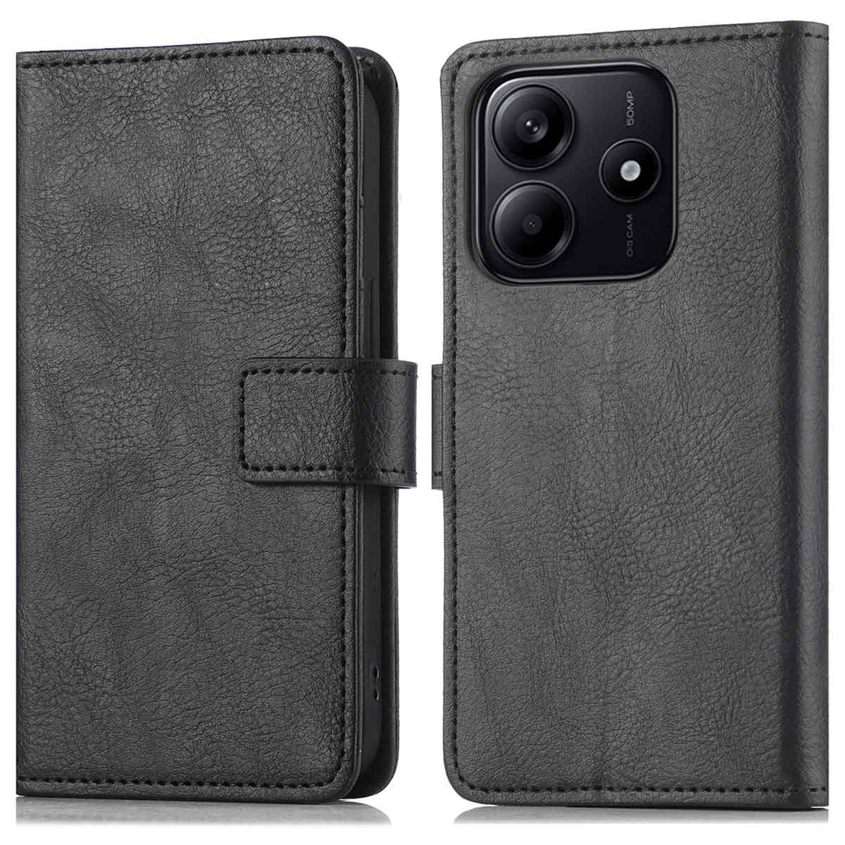 imoshion Luxuriöse Klapphülle für das Xiaomi Redmi Note 14 (5G) - Schwarz