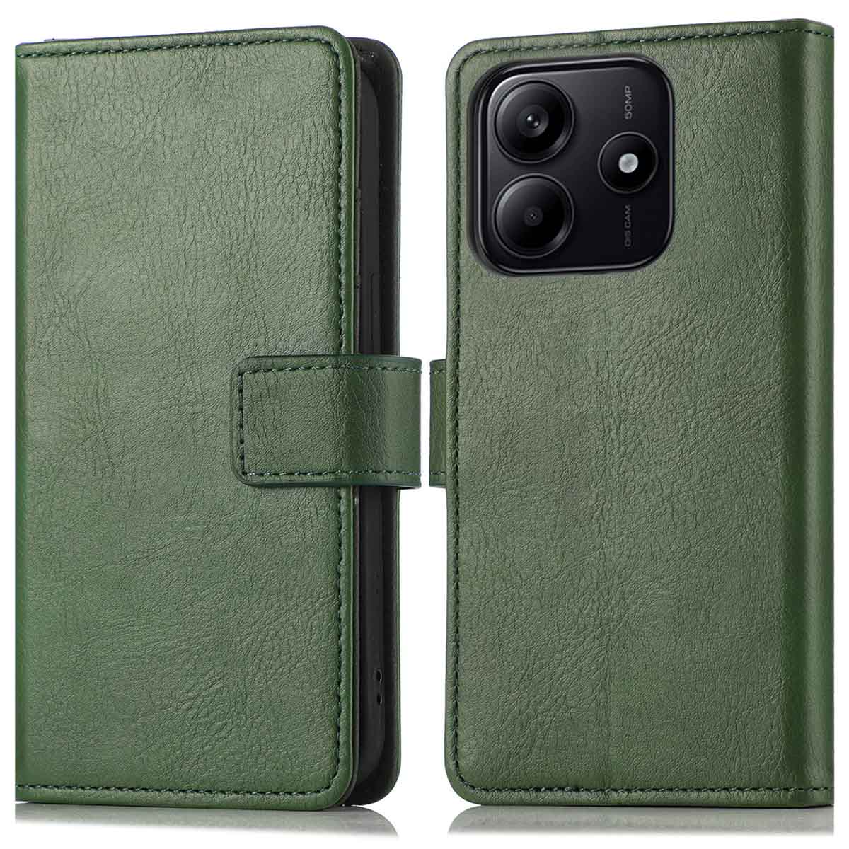 imoshion Luxuriöse Klapphülle für das Xiaomi Redmi Note 14 (5G) - Grün