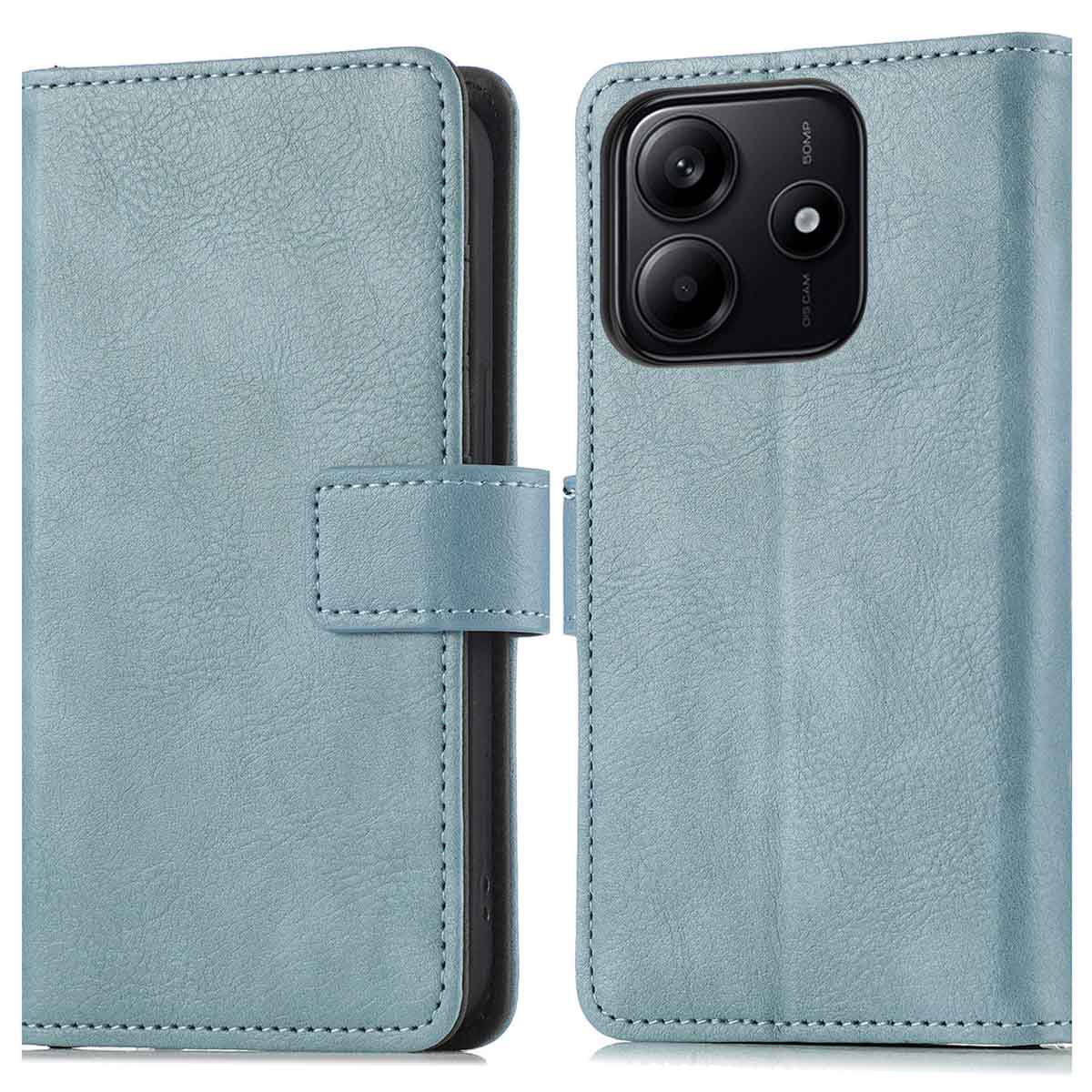 imoshion Luxuriöse Klapphülle für das Xiaomi Redmi Note 14 (5G) - Hellblau