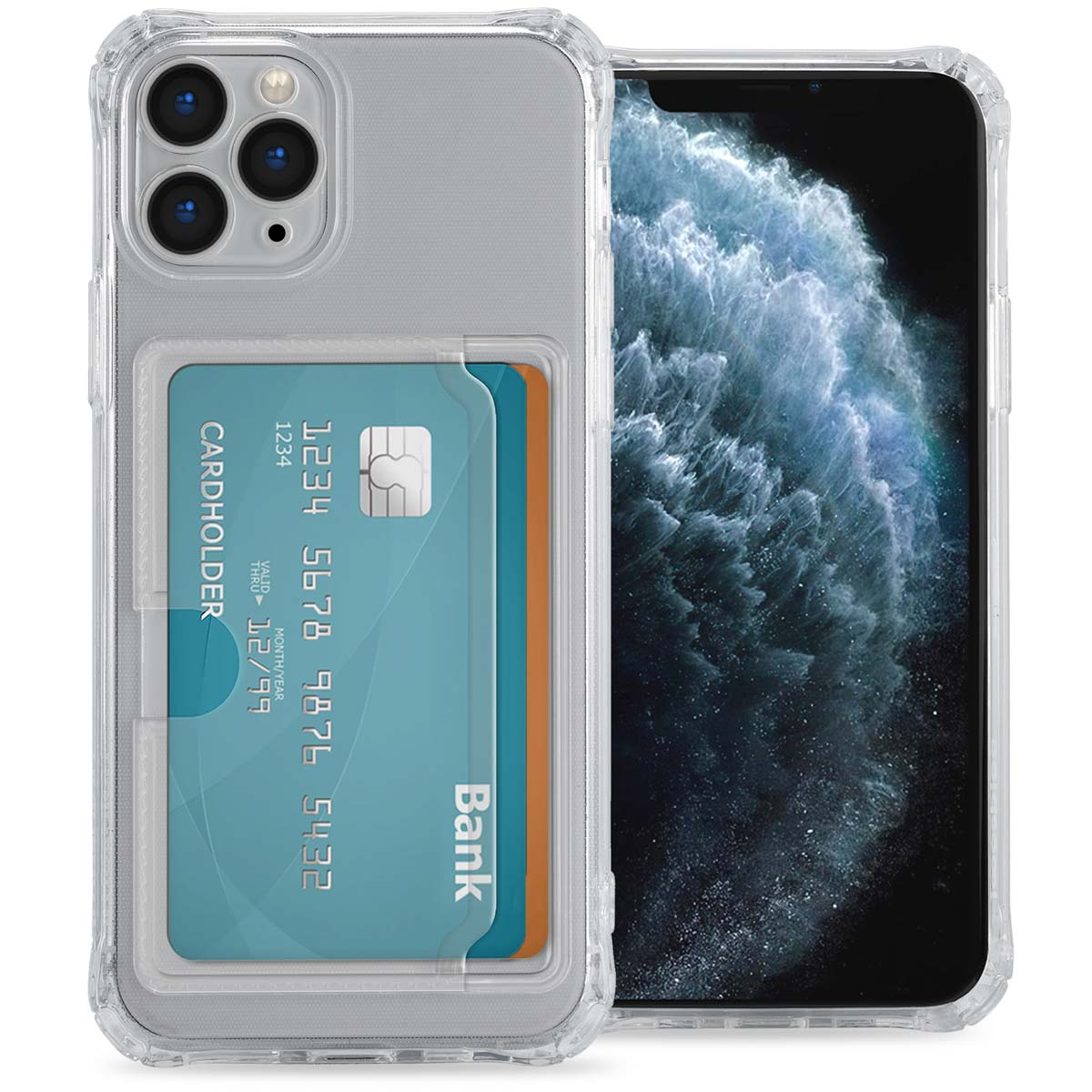 imoshion Soft Case Back Cover mit Kartenhalter für das Apple iPhone 11 Pro - Transparent