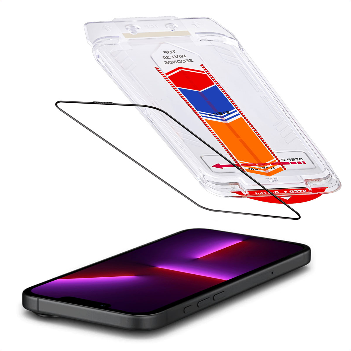 Accezz Gehärteter Glas-Schutz + Applikator für das Apple iPhone 17e / 16e / 14 / 13 / 13 Pro