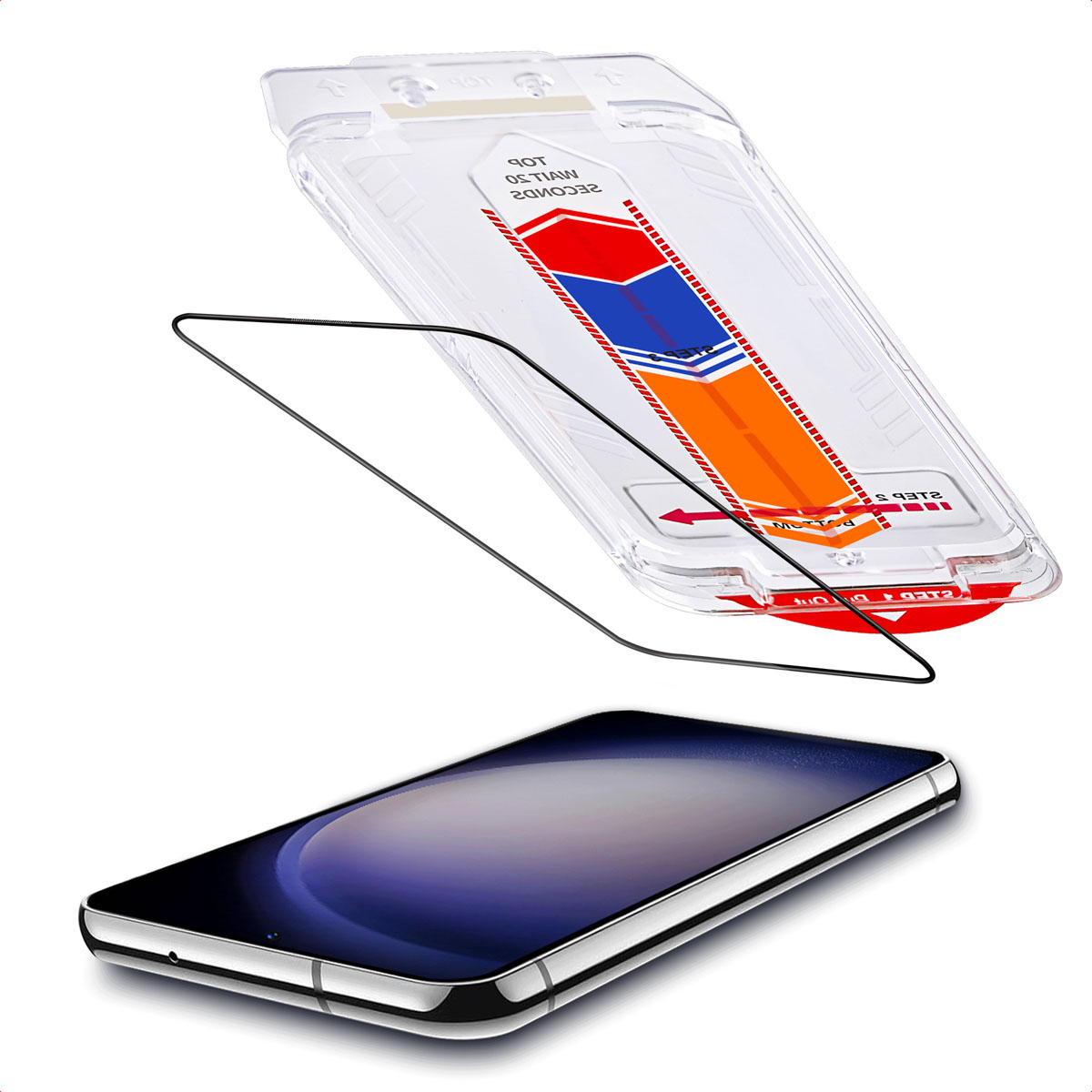 Accezz Gehärteter Glas-Schutz + Applikator für das Samsung Galaxy S23
