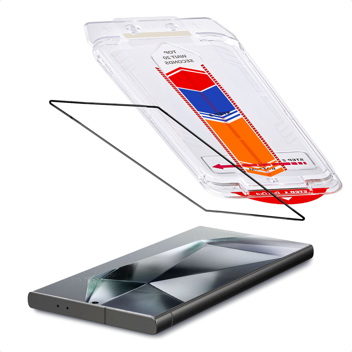 Accezz Gehärteter Glas-Schutz + Applikator für das Samsung Galaxy S24 Ultra