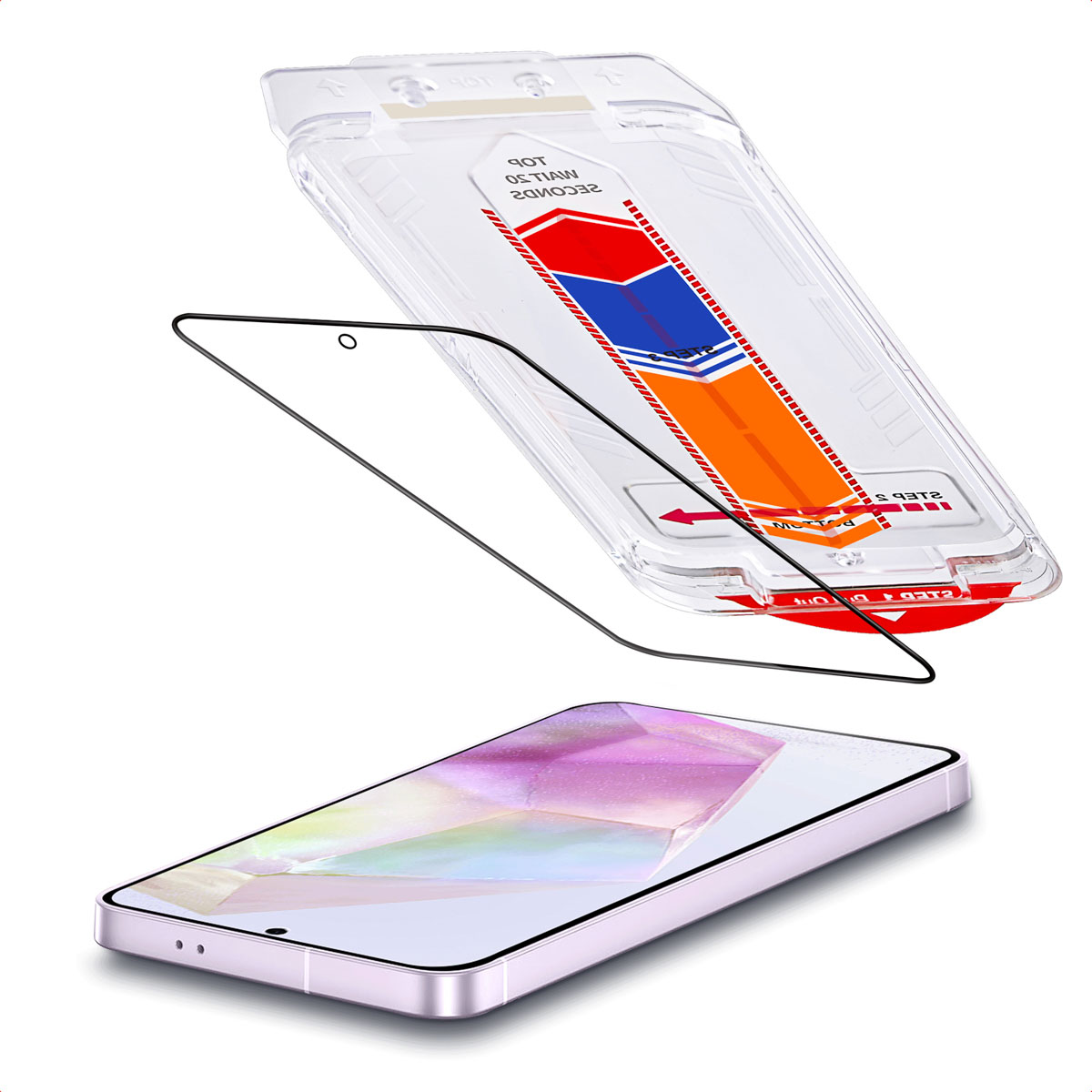 Accezz Gehärteter Glas-Schutz + Applikator für das Samsung Galaxy A35