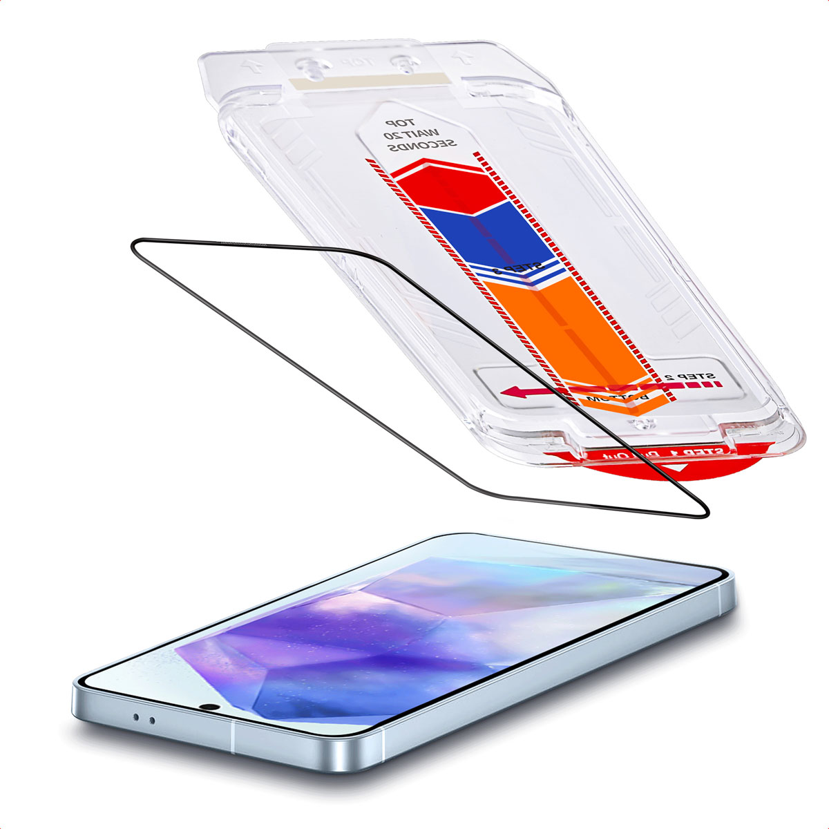 Accezz Gehärteter Glas-Schutz + Applikator für das Samsung Galaxy A55