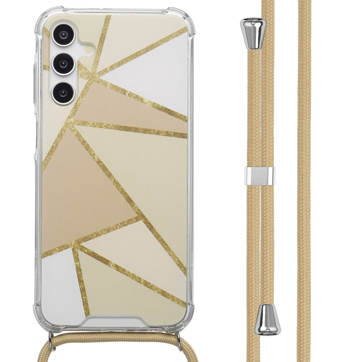 imoshion Design Hülle mit Band für das Samsung Galaxy A15 (5G) - Beige Graphic