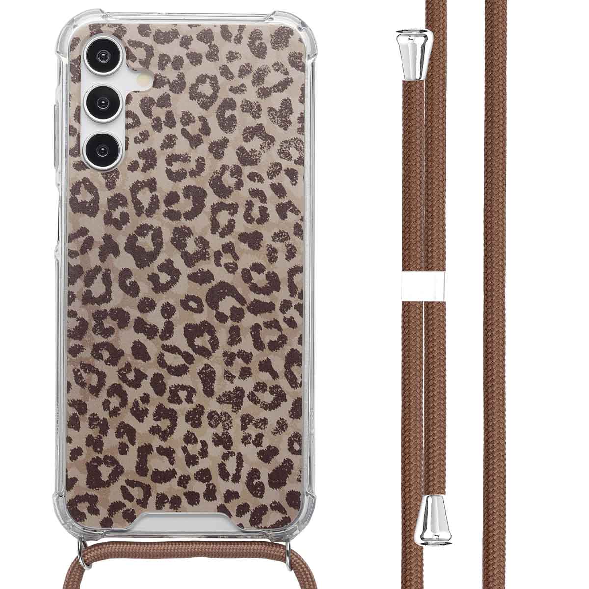 imoshion Design Hülle mit Band für das Samsung Galaxy A15 (5G) - Leopard Mood