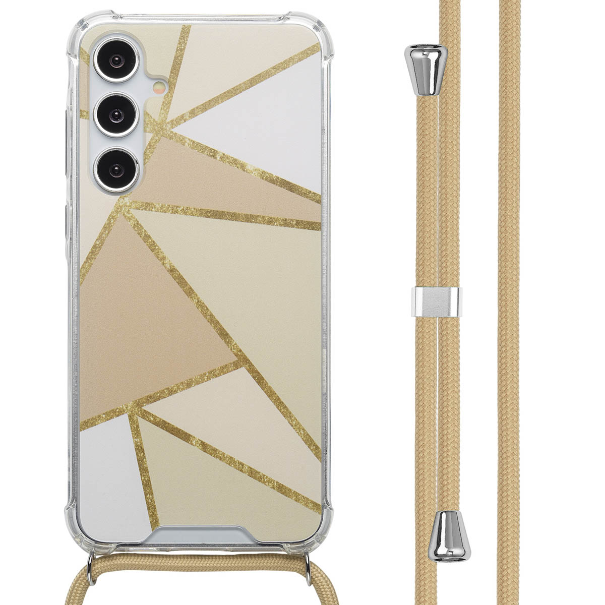 imoshion Design Hülle mit Band für das Samsung Galaxy A55 - Beige Graphic