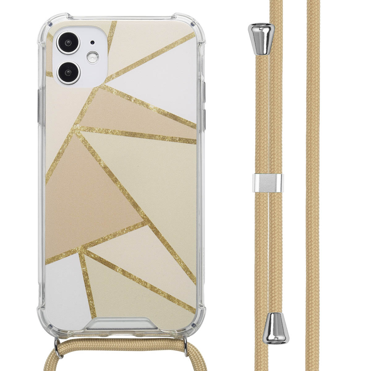 imoshion Design Hülle mit Band für das Apple iPhone 11 - Beige Graphic