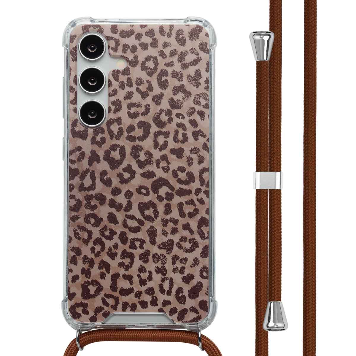 imoshion Design Hülle mit Band für das Samsung Galaxy S24 - Leopard Mood