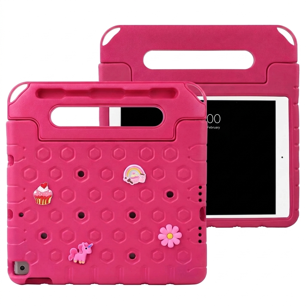 imoshion Kindersichere Schutzhülle mit abnehmbaren Ansteckern für das Apple iPad 9 (2021) 10.2 Zoll / iPad 8 (2020) 10.2 Zoll / iPad 7 (2019) 10.2 Zoll - Rosa