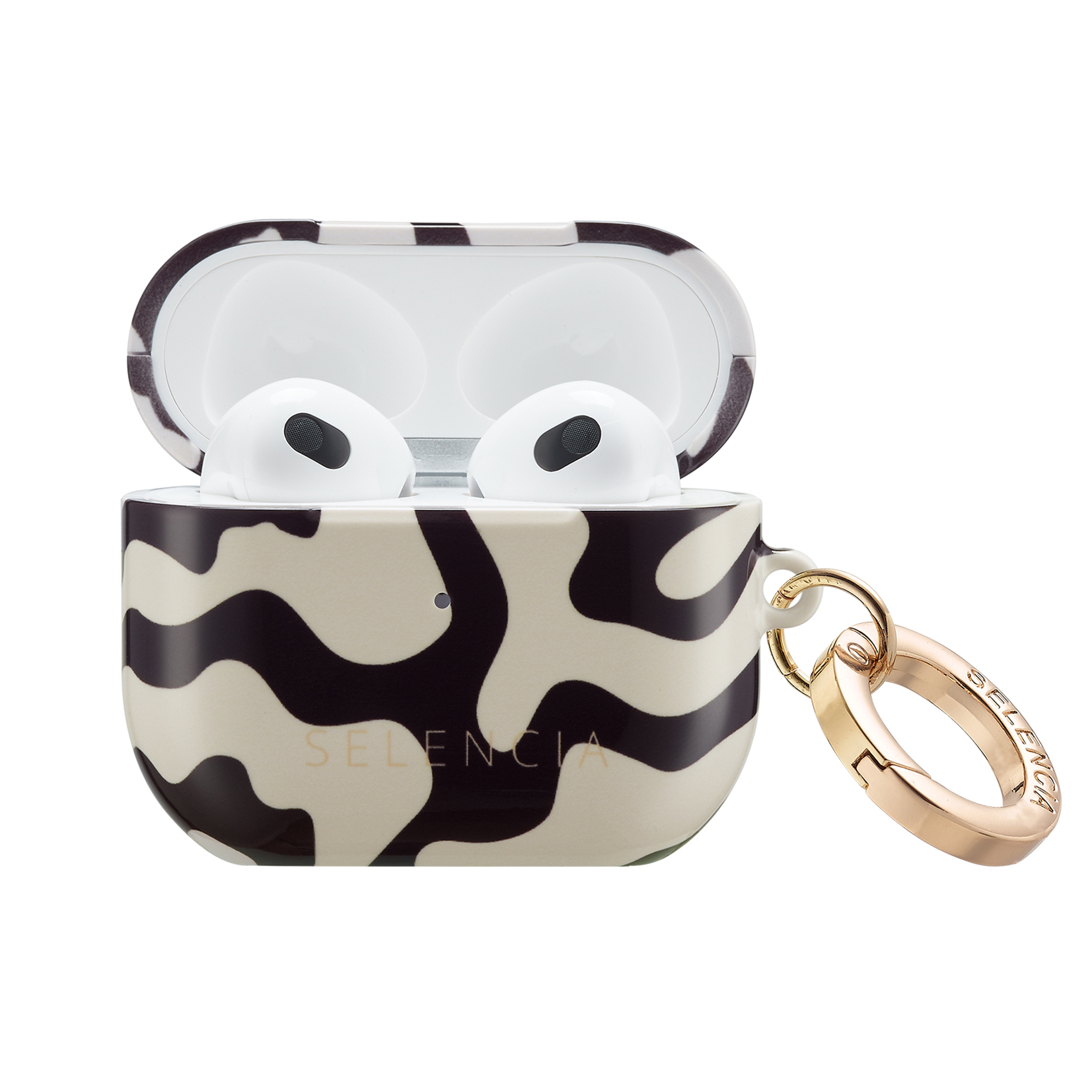 Selencia Vivid Case für das Apple Airpods 3 - Art Wave Black