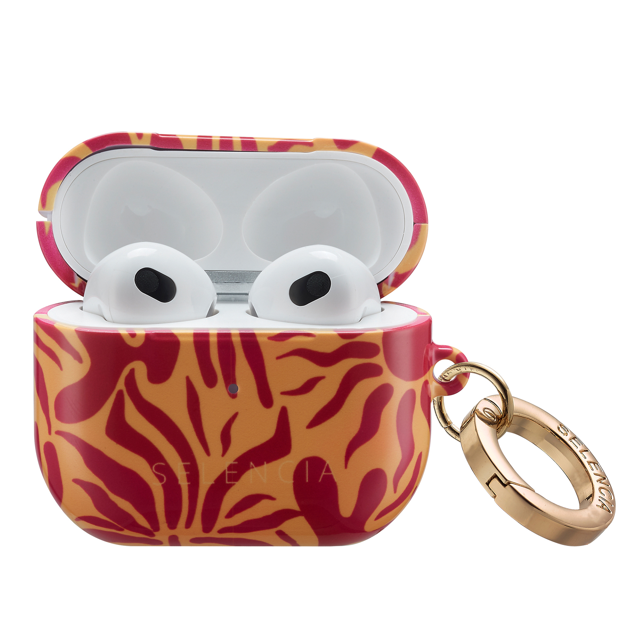 Selencia Vivid Case für das Apple Airpods 3 - Tropical Vibes Apricot