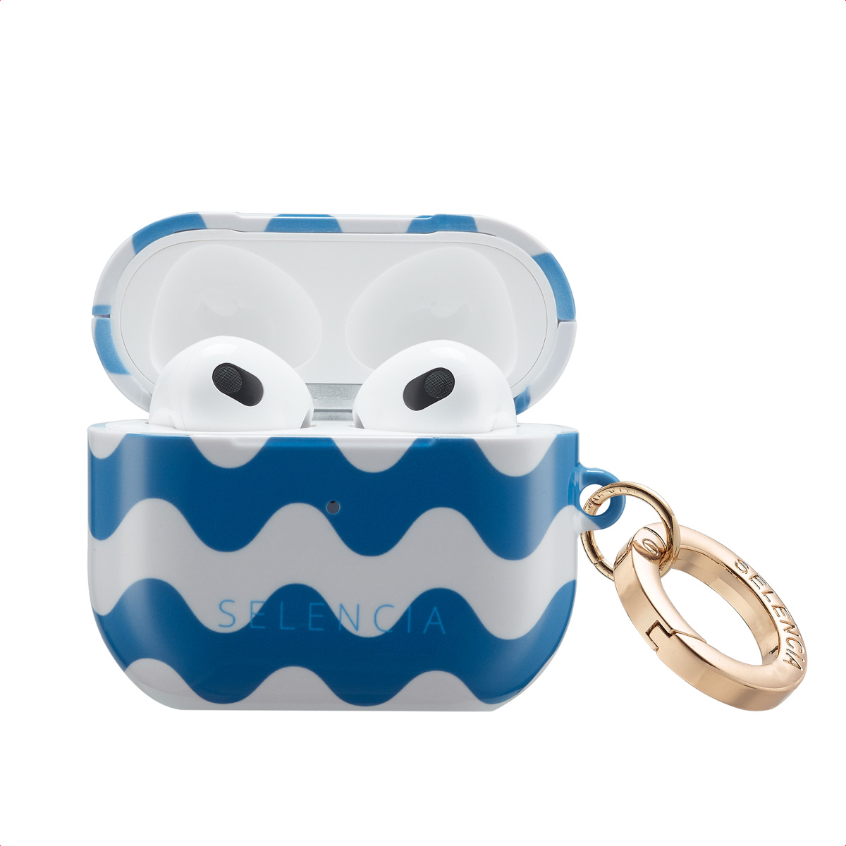 Selencia Vivid Case für das Apple Airpods 3 - Wave Vibes Classic Blue
